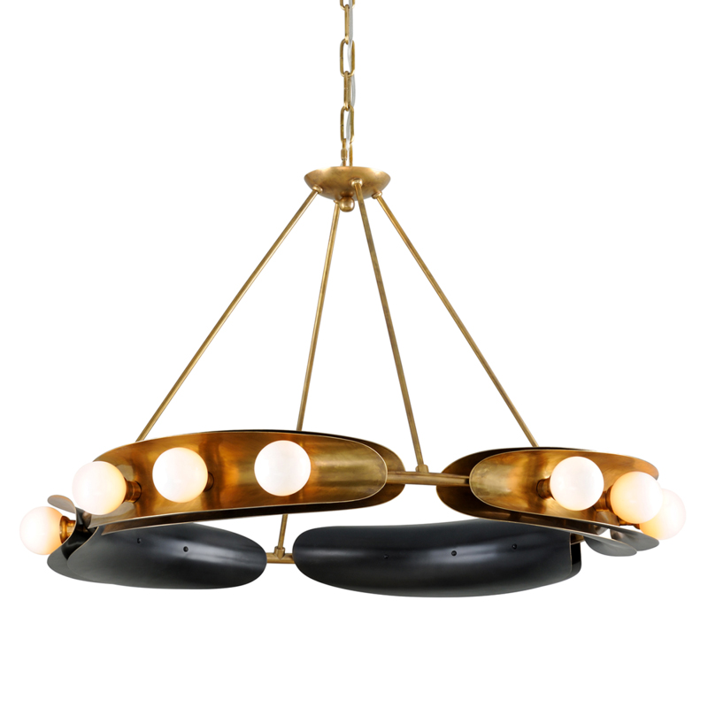 Hopper 12 Light 41 inch Vintage Brass and Bronze Chandelier Ceiling Light