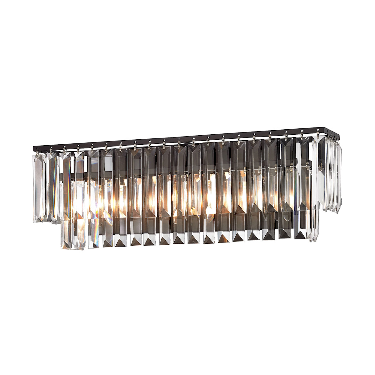 Oil rubbed bronze crystal hotsell vanity light