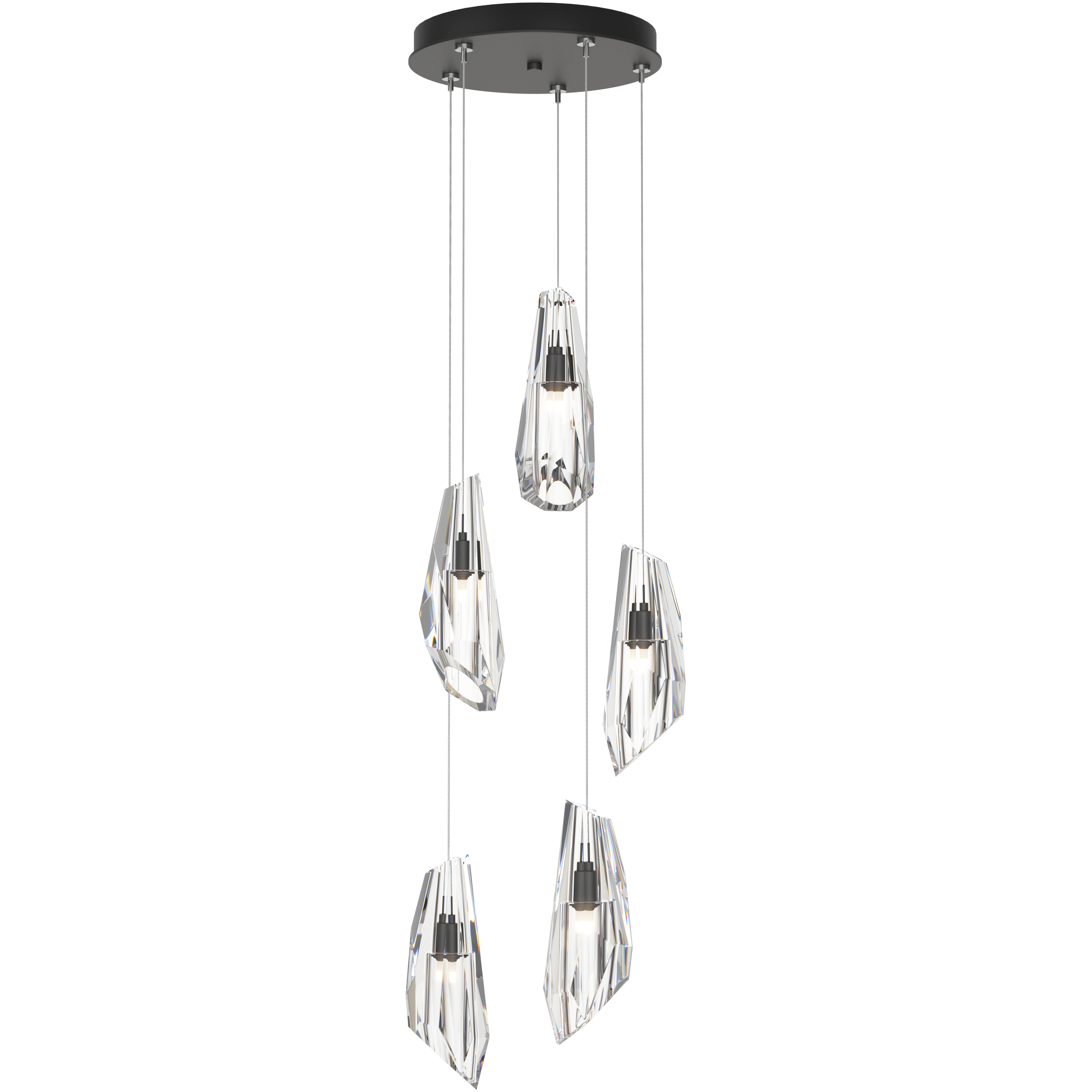 Luma 5 Light 14.5 inch Black Pendant Ceiling Light, Standard