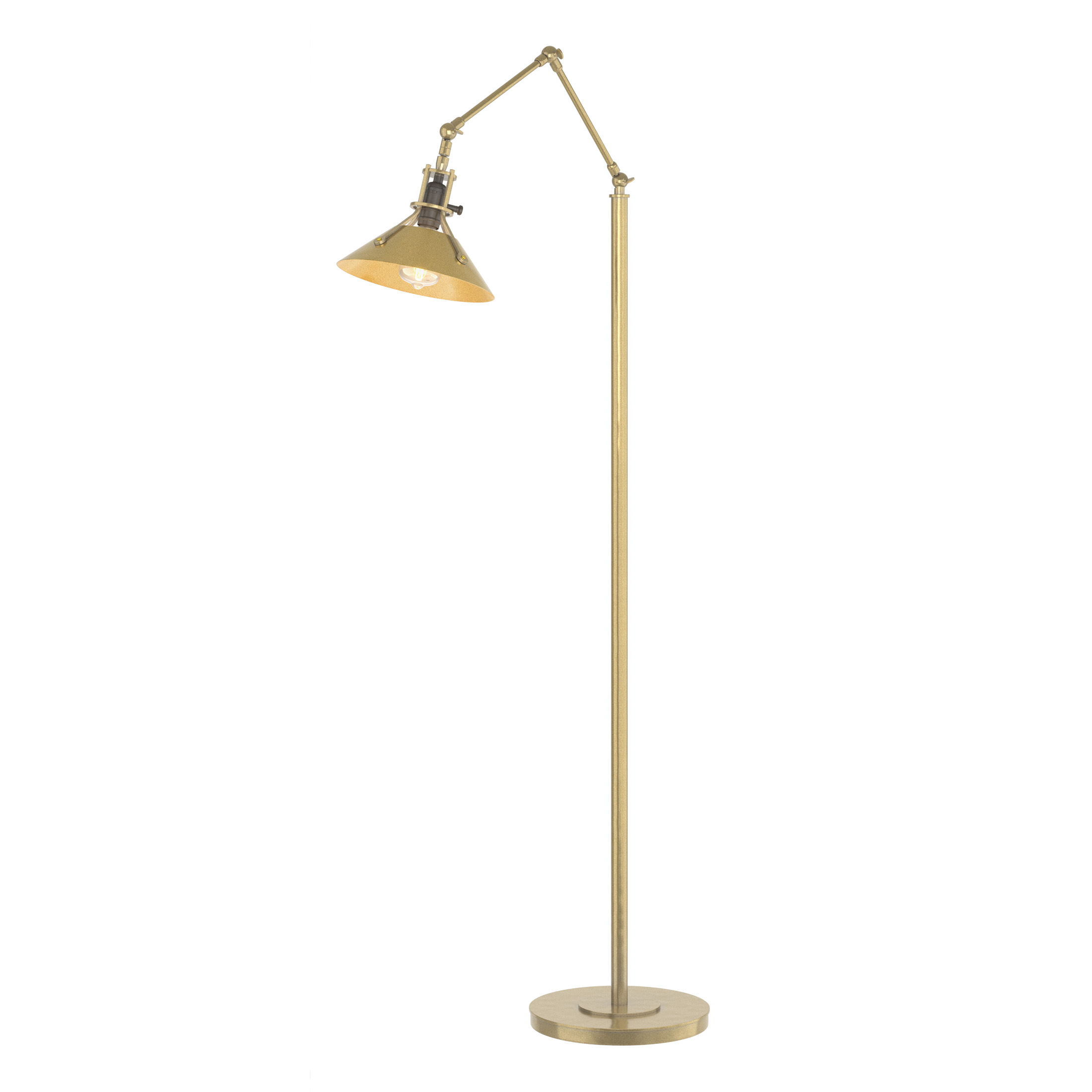 Henry 60.8 inch 60 watt Modern Brass and Modern Brass Swing Arm Floor Lamp Portable Light