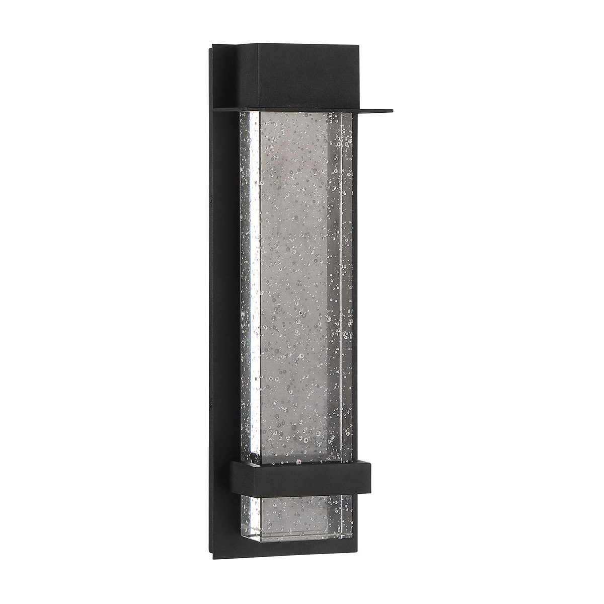 Alpine LED 16 inch Black Outdoor Wall Lamp, Small