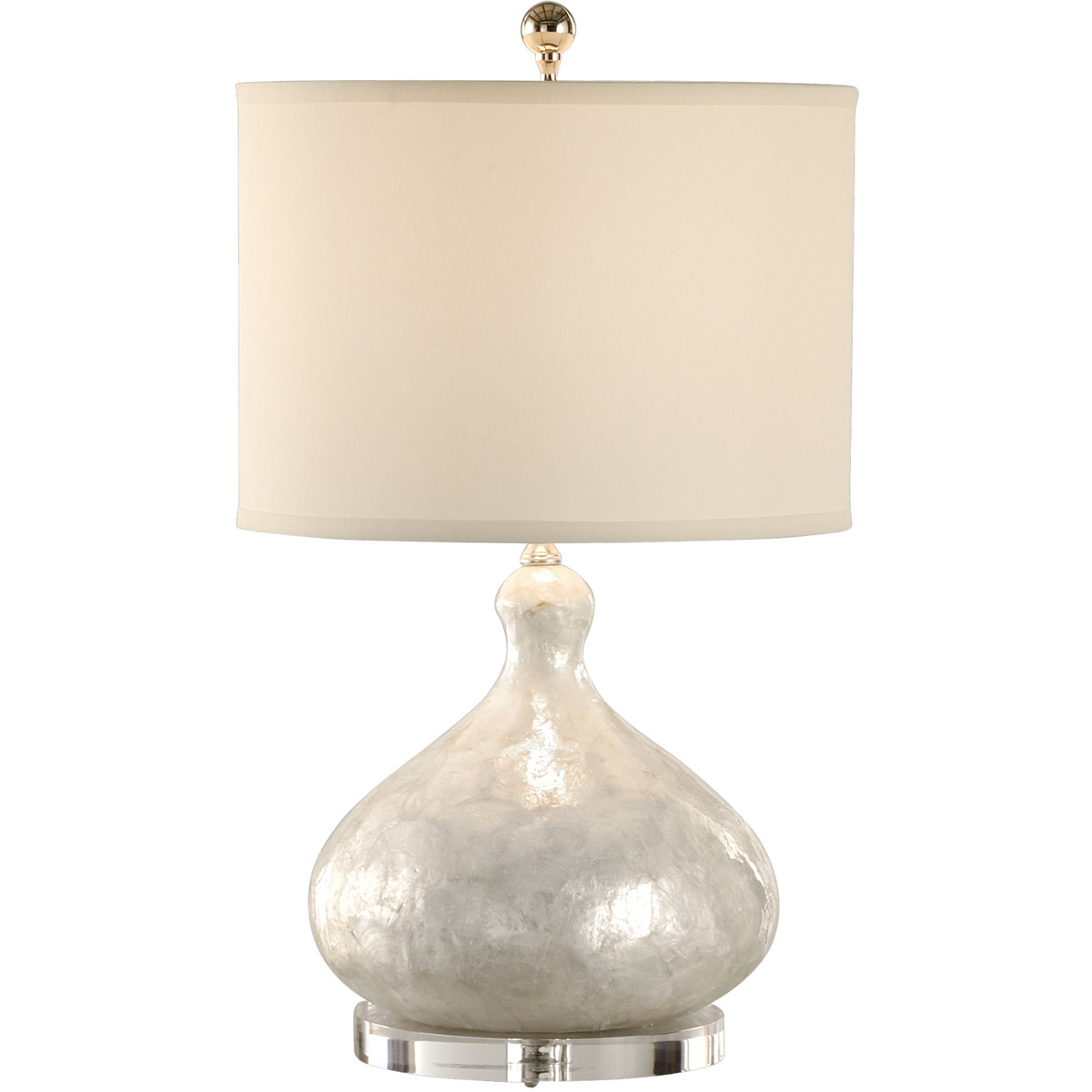 Waterfront 24 inch 100 watt Natural Capiz Table Lamp Portable Light