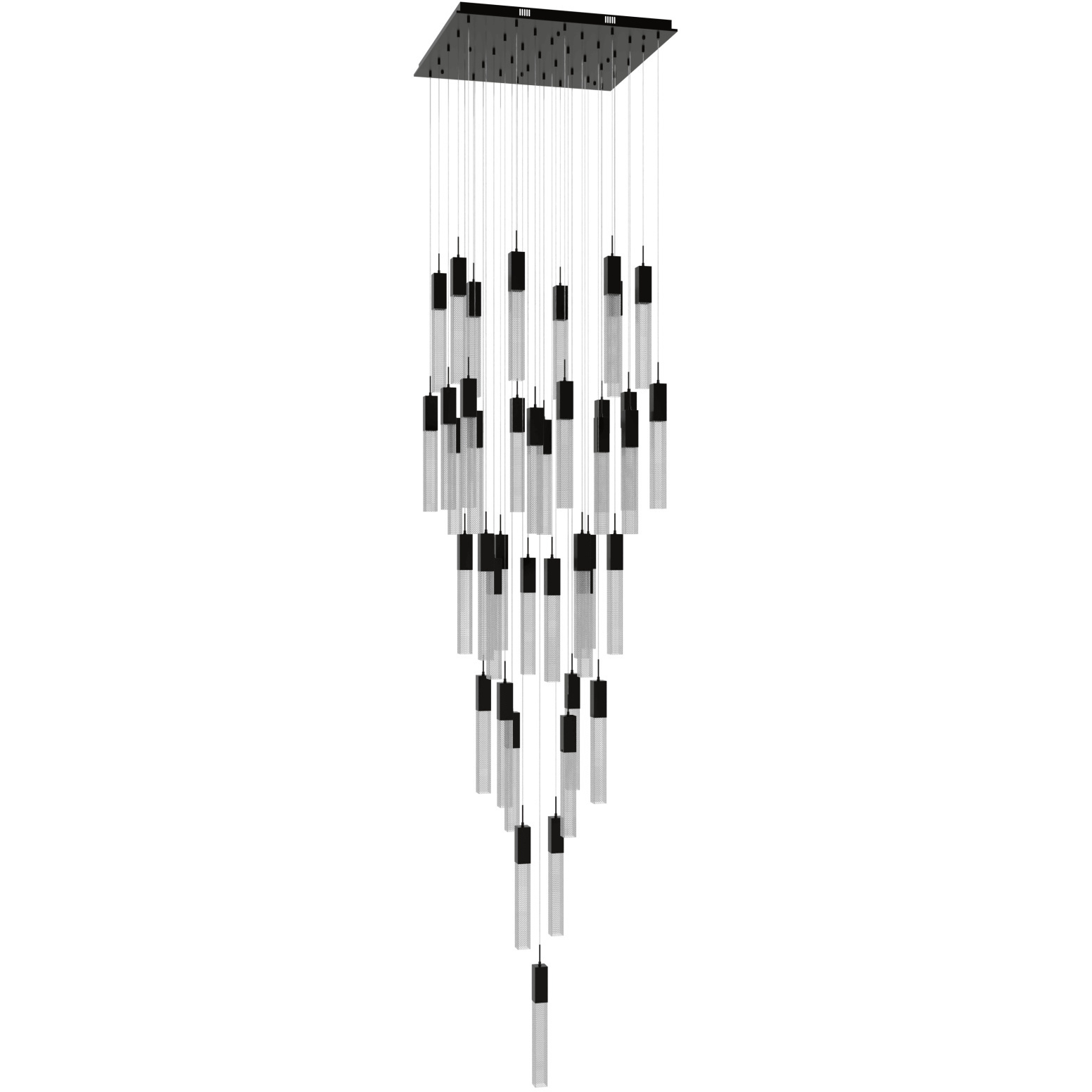Original Glacier Avenue LED 36 inch Dark Bronze Multi Port Pendant Ceiling Light in Bubbled