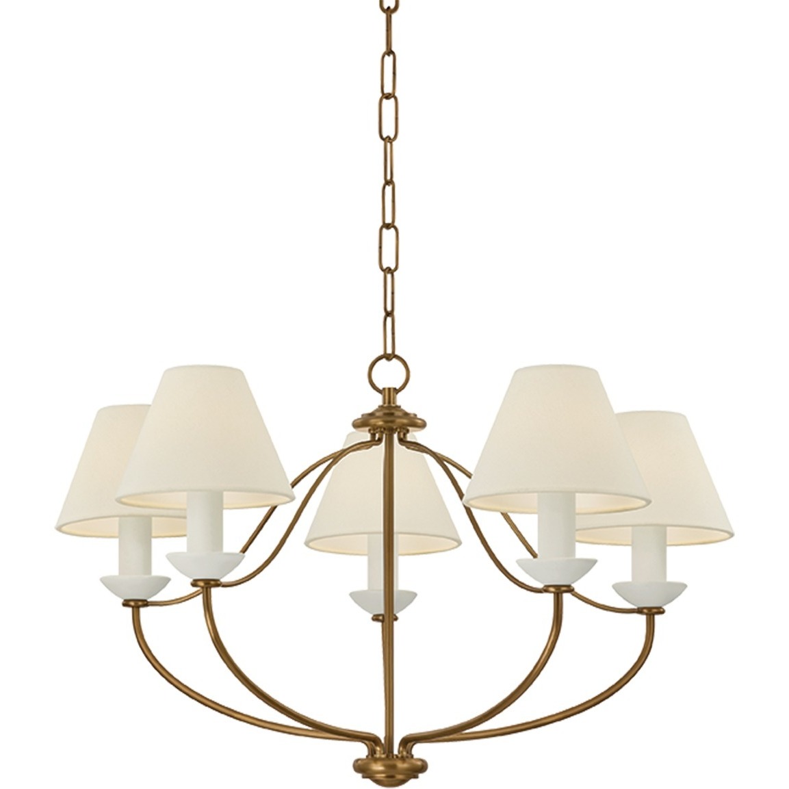 Brinlea 5 Light 30 inch Patina Brass Chandelier Ceiling Light