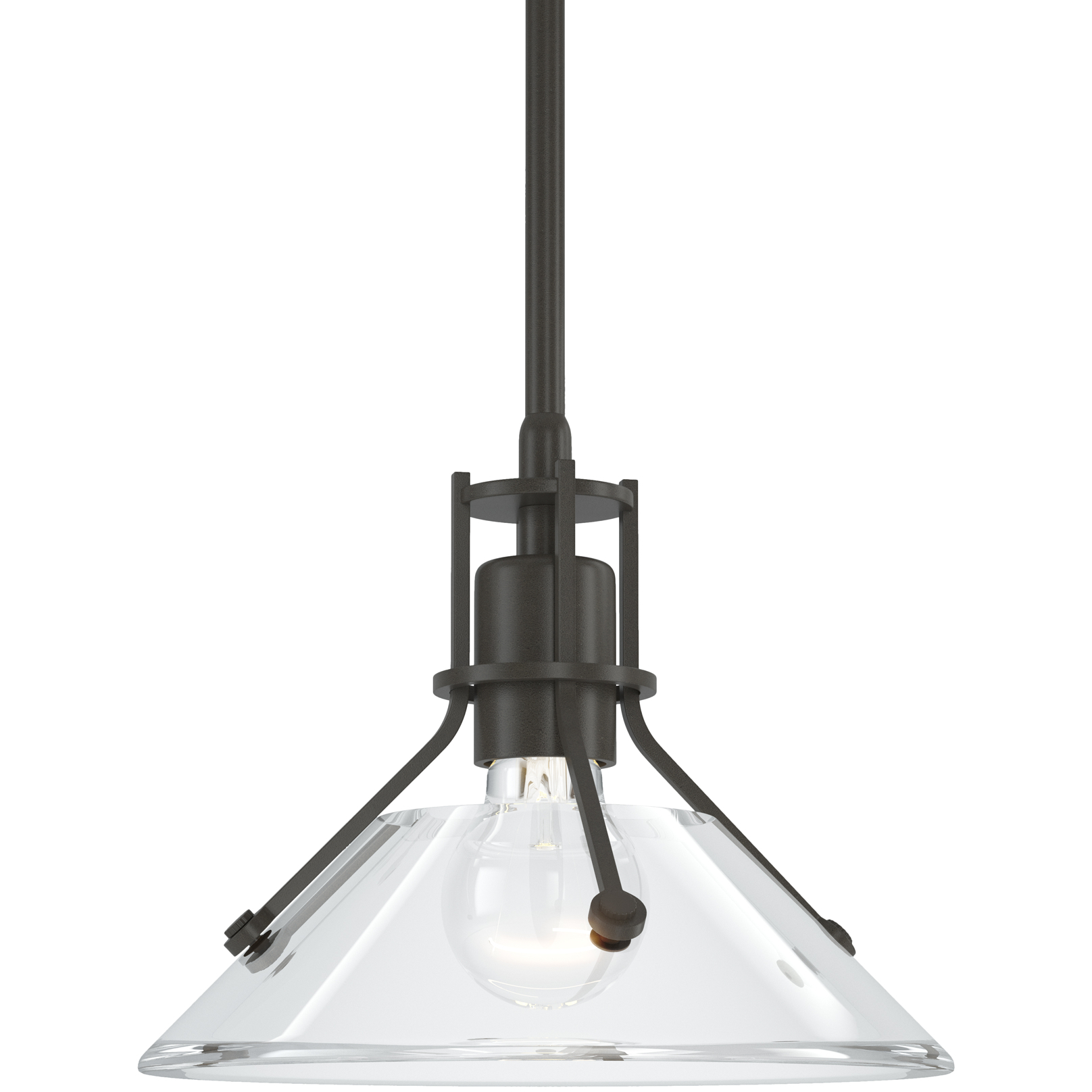 Henry 1 Light 9.2 inch Dark Smoke Mini Pendant Ceiling Light in Clear
