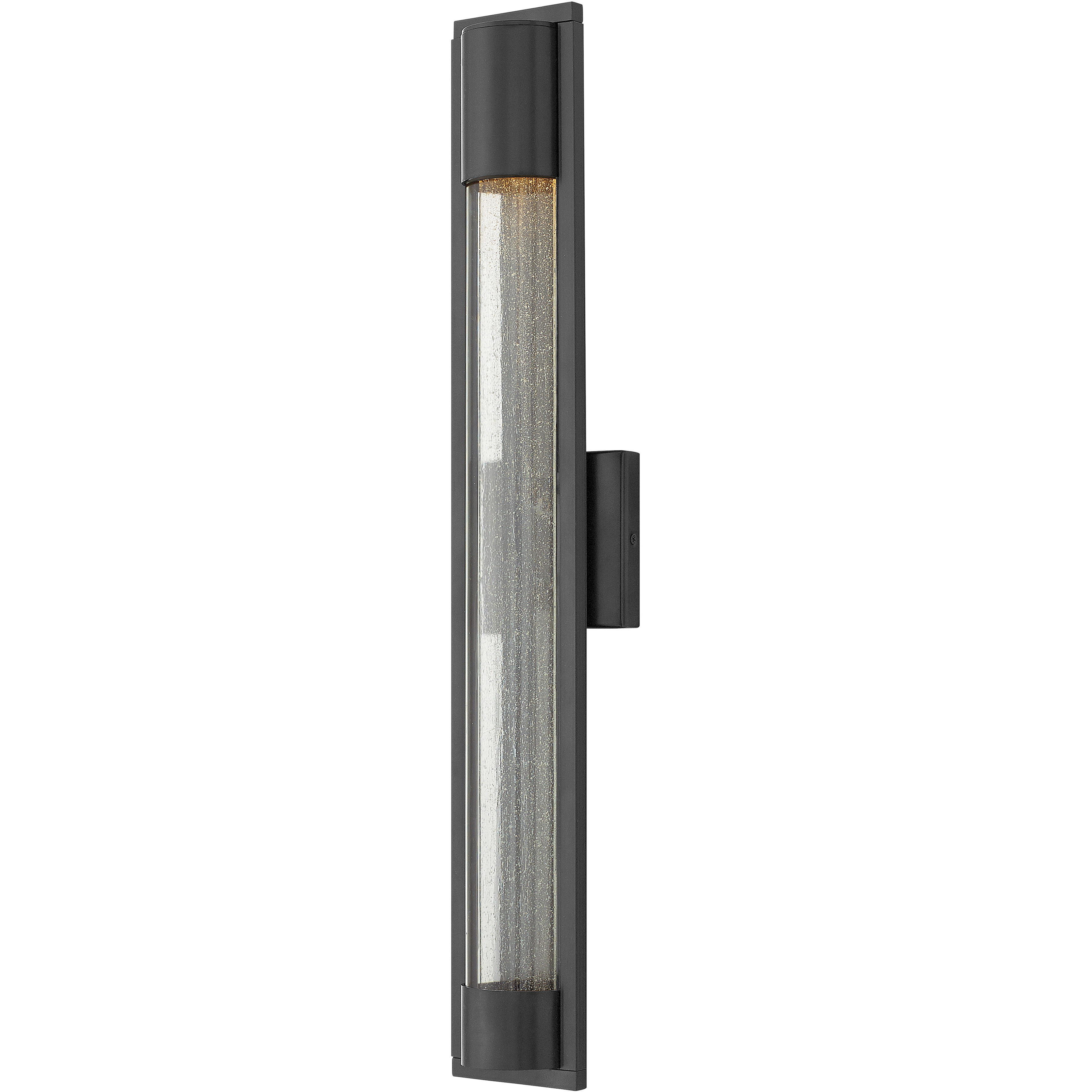 Mist Outdoor Wall Mount Lantern in Satin Black, Large