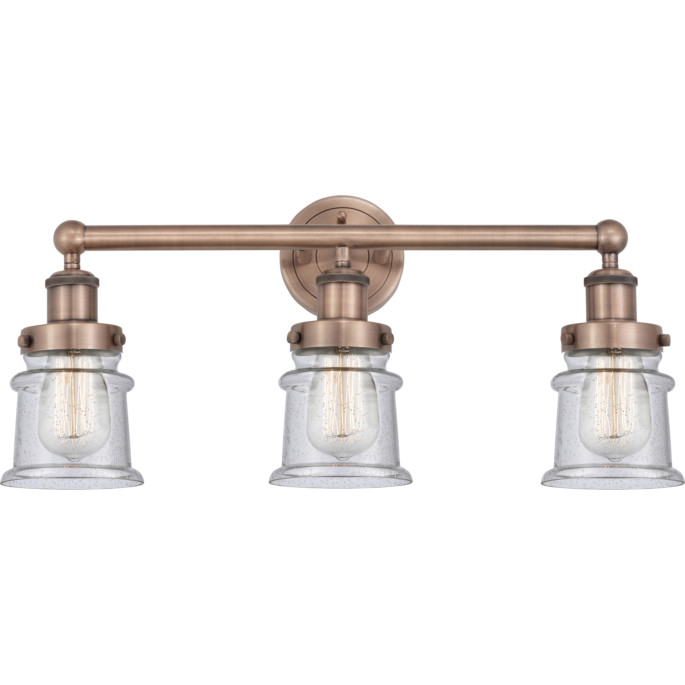 Canton 3 Light 23.25 inch Antique Copper Bath Vanity Light Wall Light in Seedy