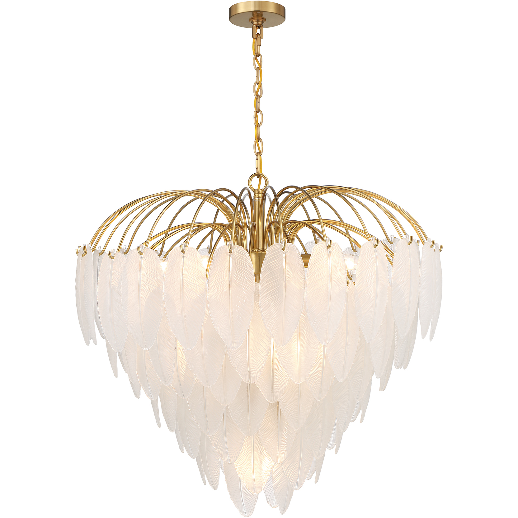 Boa 9 Light 27 inch Warm Brass Chandelier Ceiling Light
