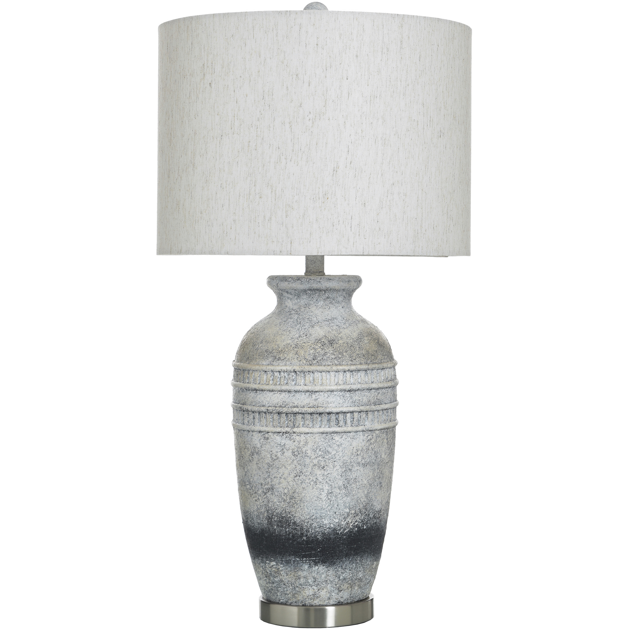 Frank 32 inch 100 watt Soyala Black and Light Oatmeal Table Lamp Portable Light