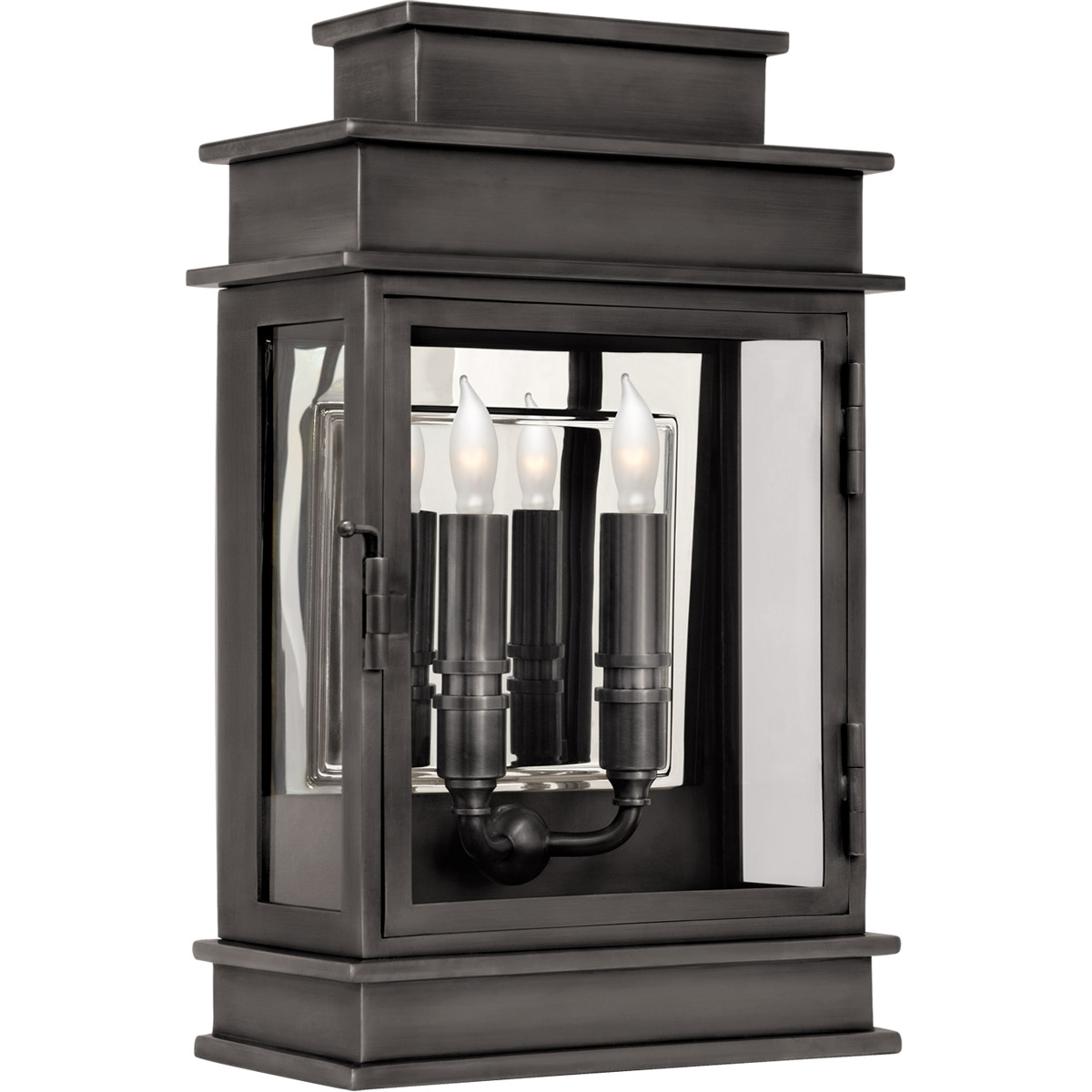 Chapman & Myers Linear Lantern 2 Light 15 inch Bronze Wall Lantern
