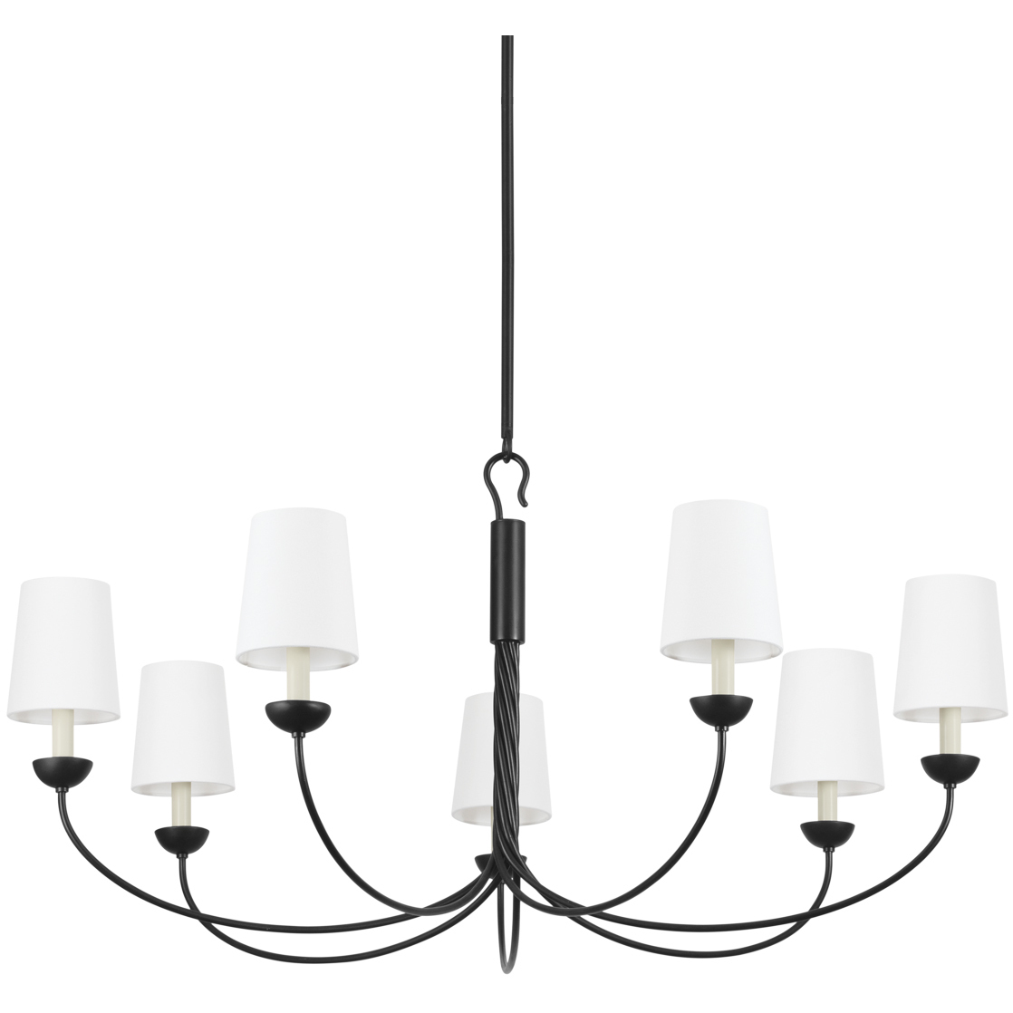 Montpelier 7 Light 48 inch Aged Iron Chandelier Ceiling Light