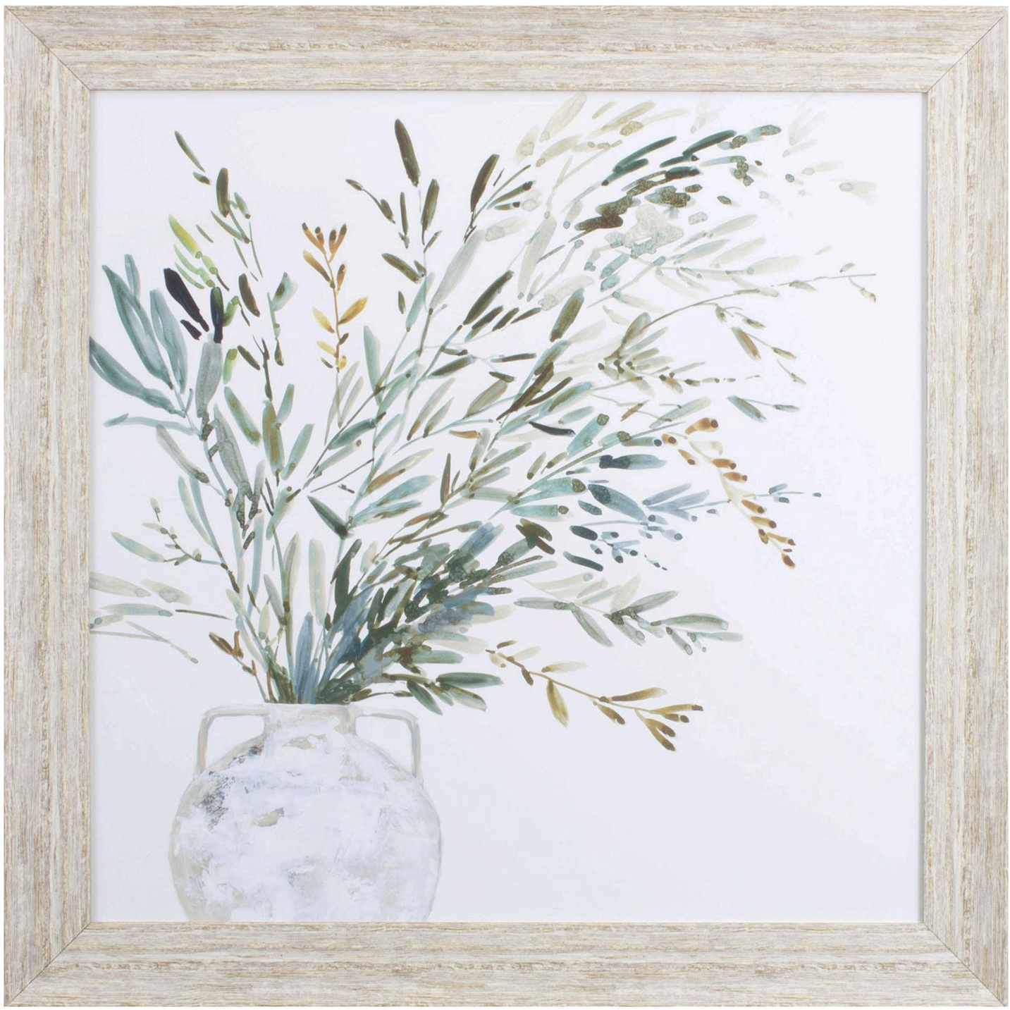 Vase of Grass Green and Brown Framed Art, Propac