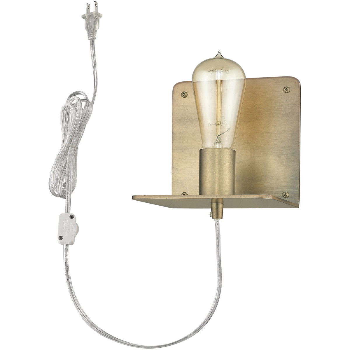 Arris 1 Light 5 inch Aged Brass Sconce Wall Light