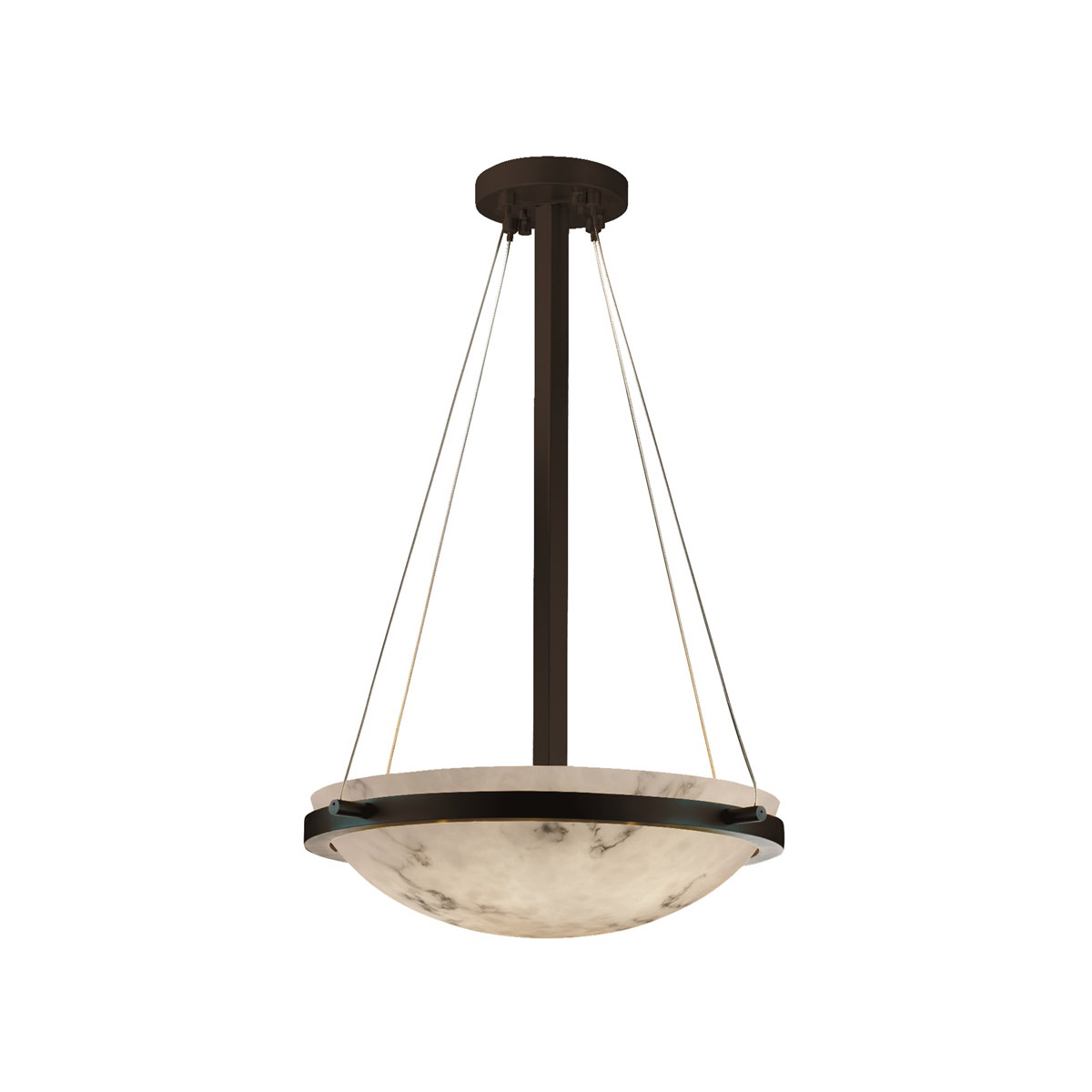 LumenAria LED 21 inch Dark Bronze Pendant Ceiling Light in 3000 Lm LED, Ring