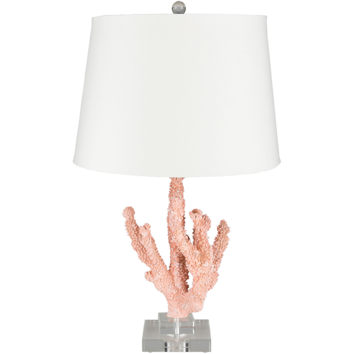 Esme 24 inch 100 watt Peach/White Table Lighting Portable Light