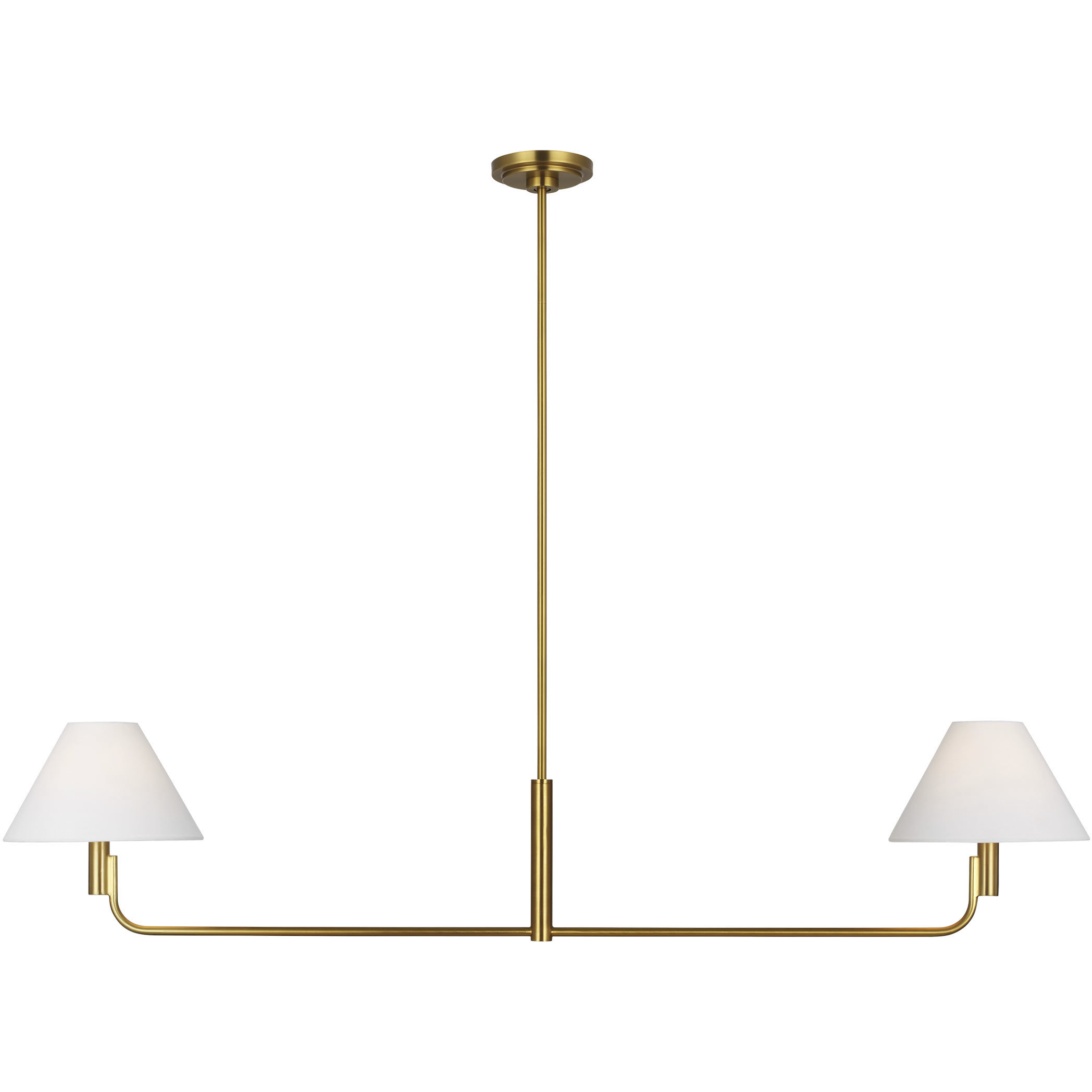 Sean Lavin Colfax 2 Light 54.5 inch Burnished Brass Linear Chandelier Ceiling Light