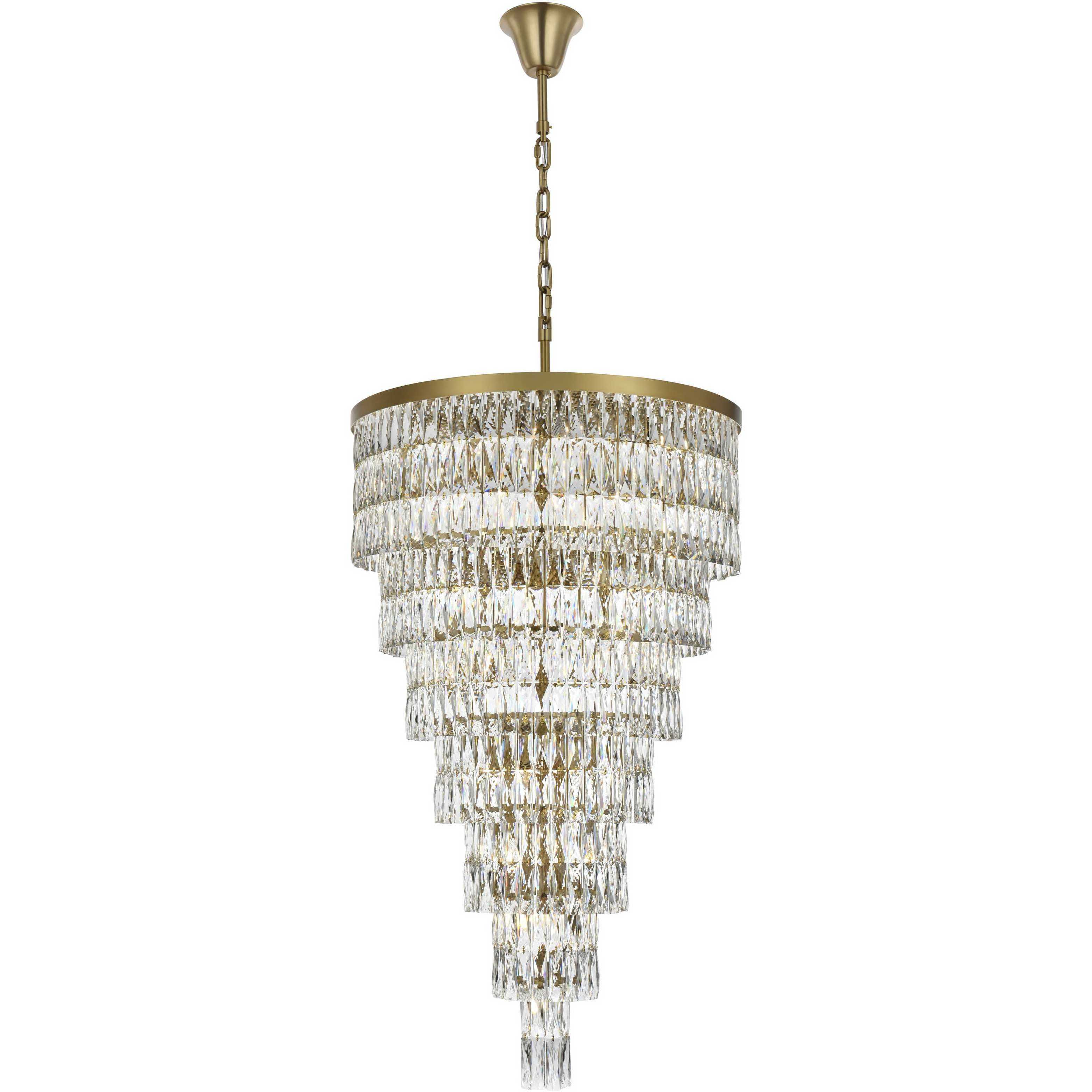 Josephine 41 Light 32 inch Satin Gold Chandelier Ceiling Light