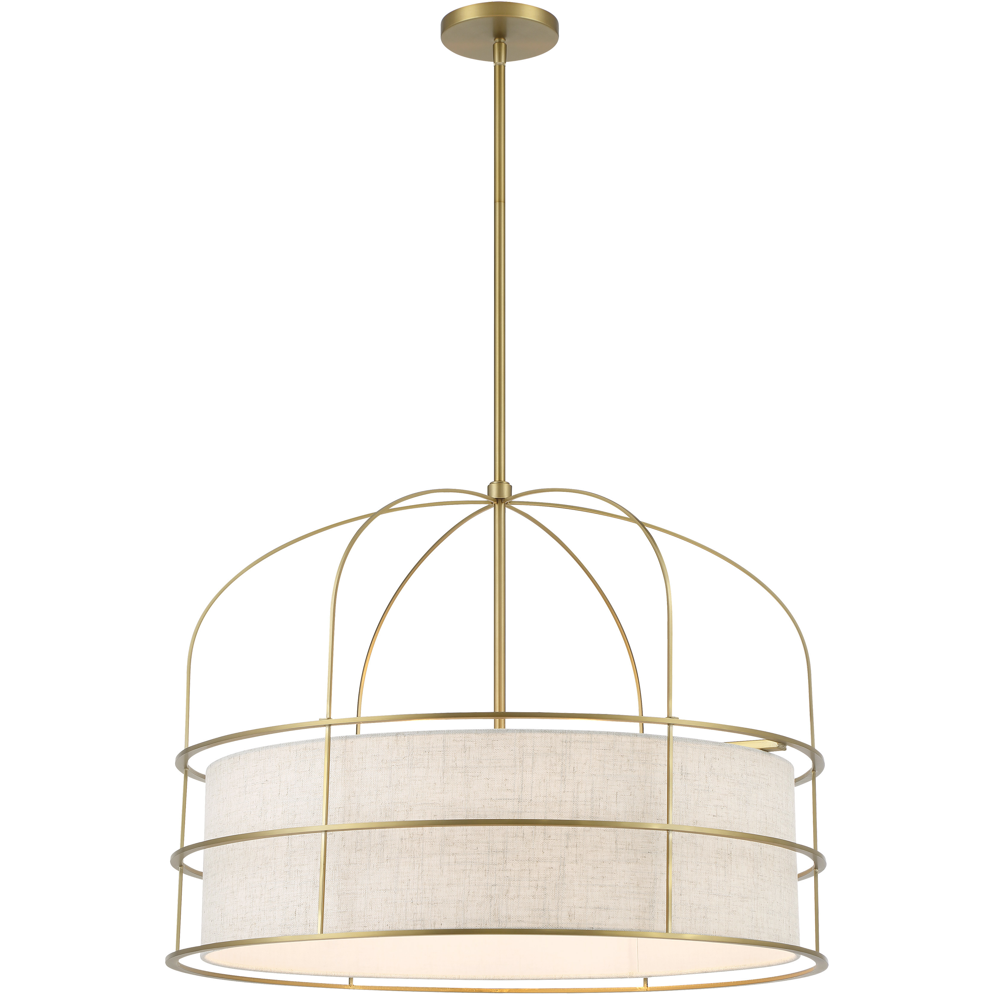 Gateway Park 6 Light 26 inch Soft Brass Pendant Ceiling Light