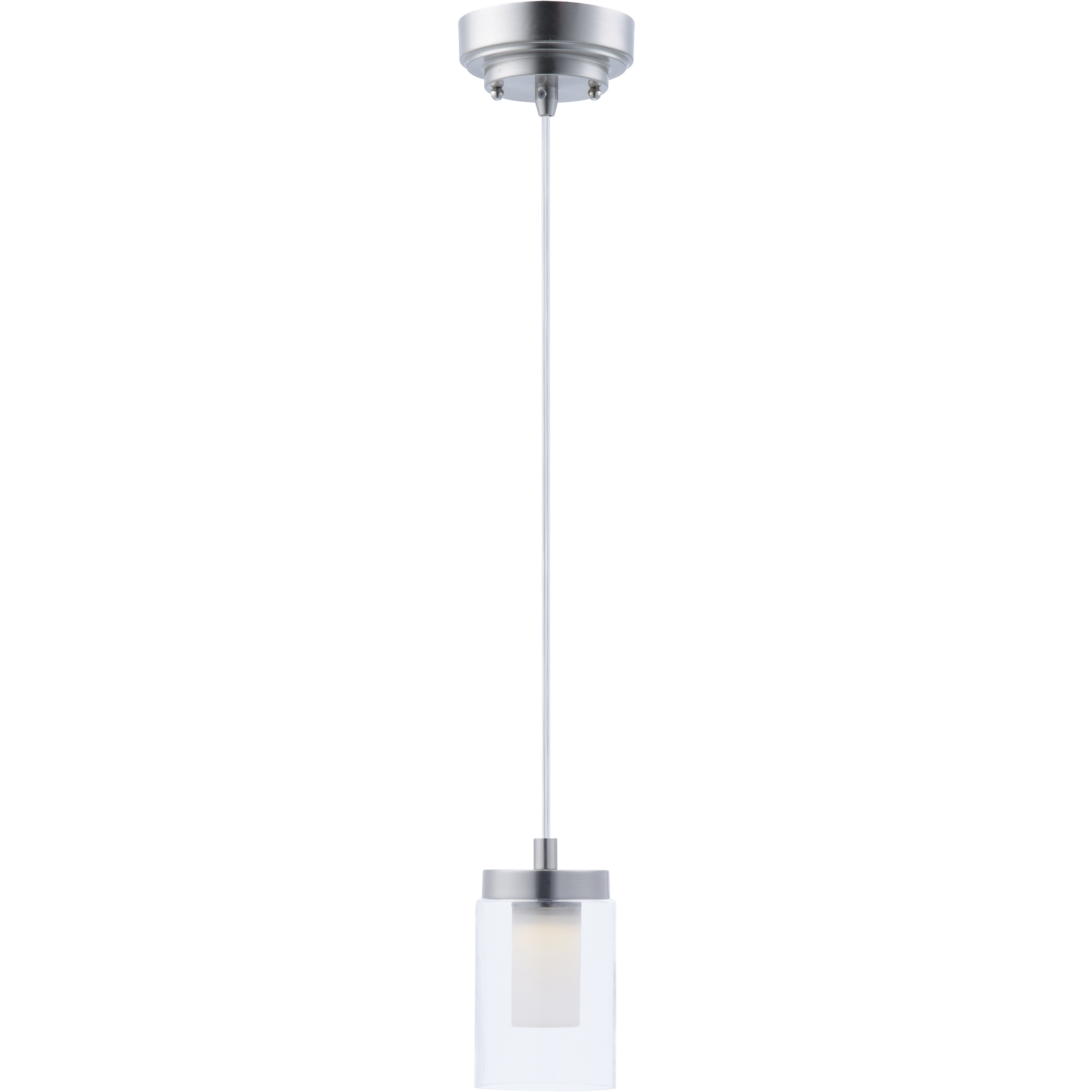 Mod LED 4 inch Satin Nickel Mini Pendant Ceiling Light