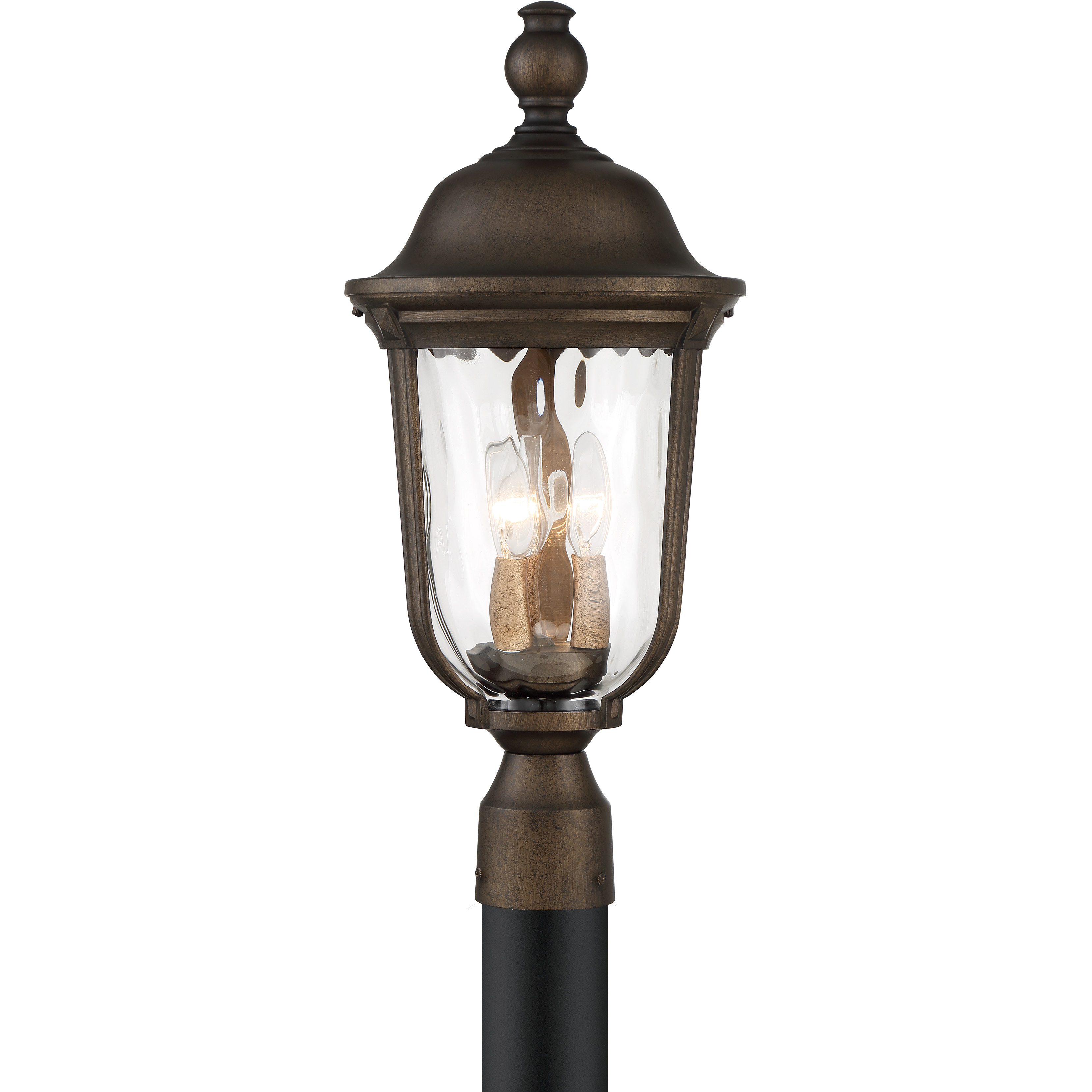 Havenwood 3 Light 21 inch Tavira Bronze And Alder Silver Outdoor Post Mount, Great Outdoors 