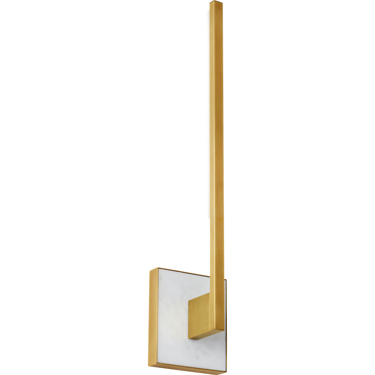 Sean Lavin Klee LED 3.3 inch NATURAL BRASS/WHITE MARBLE ADA Wall Light in LED 90 CRI 3000K 120V, Integrated LED