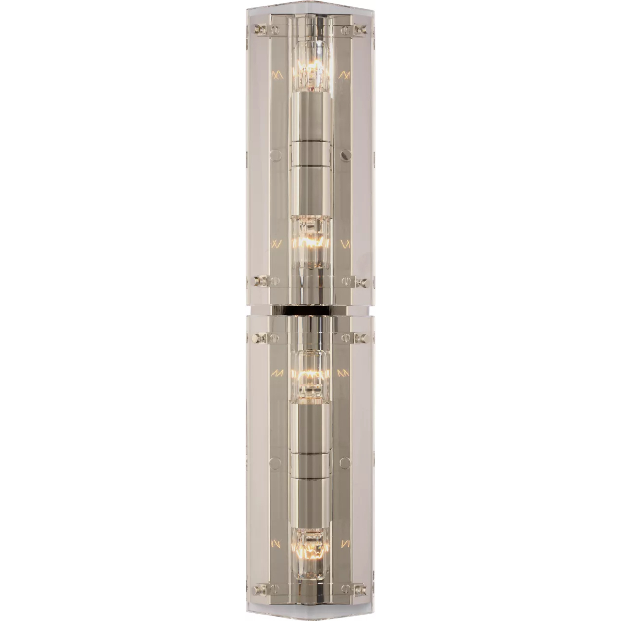 AERIN Clayton LED 5.5 inch Crystal and Polished Nickel Wall Sconce Wall Light in Crystal with Polished Nickel