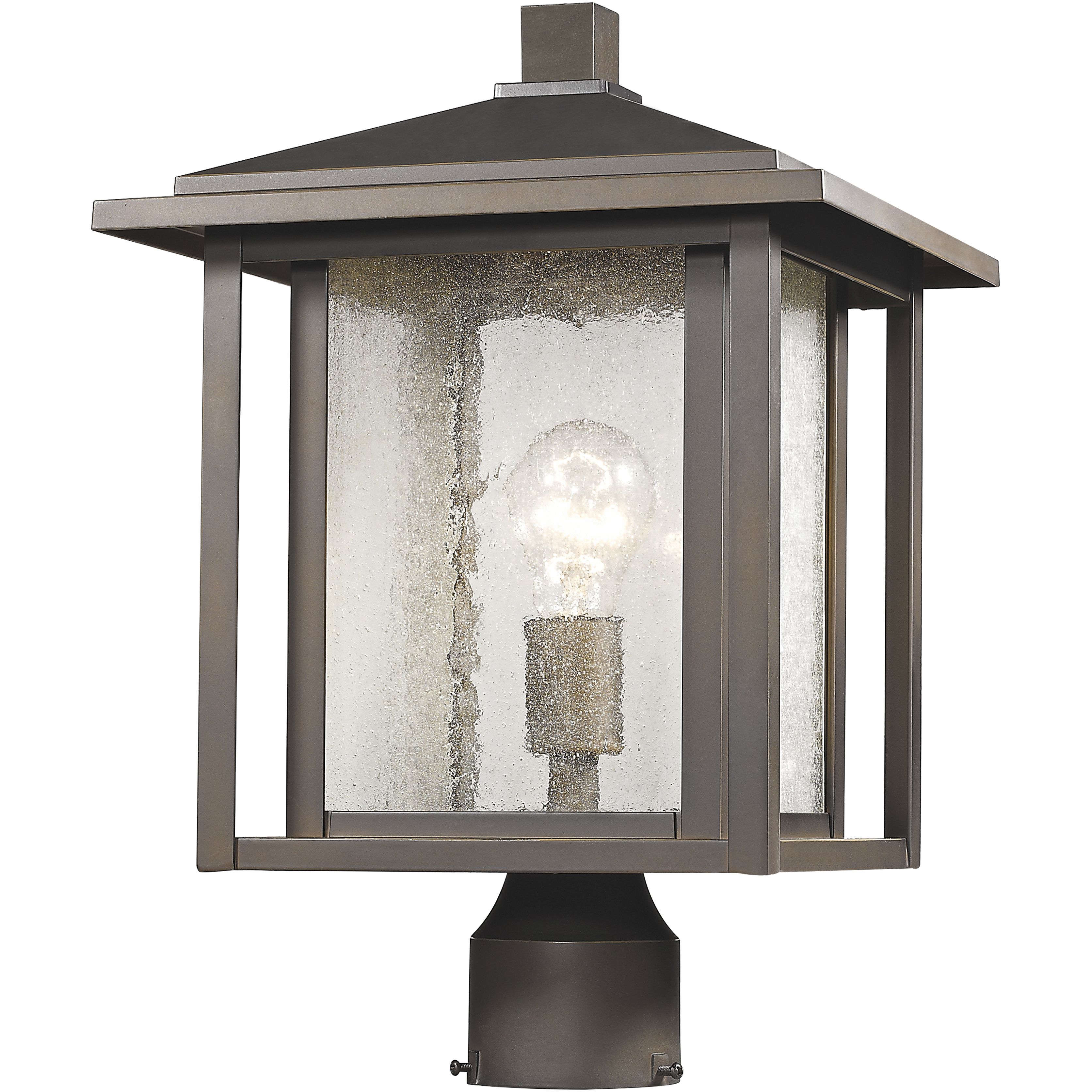 Aspen 1 Light 16.25 inch Oil Rubbed Bronze Outdoor Post Mount Fixture