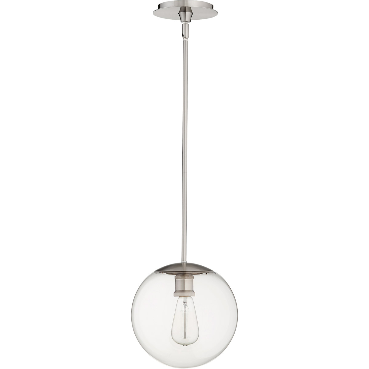 Fort Worth 1 Light 10 inch Satin Nickel Mini Pendant Ceiling Light