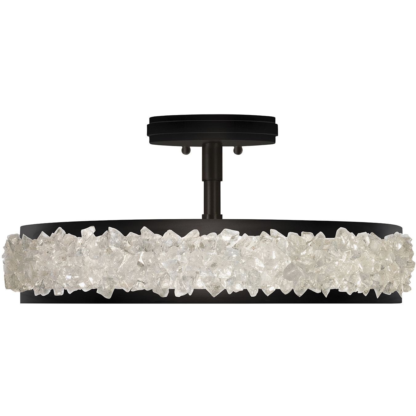 Arctic Halo 3 Light 23 inch Black Semi-Flush Mount Ceiling Light