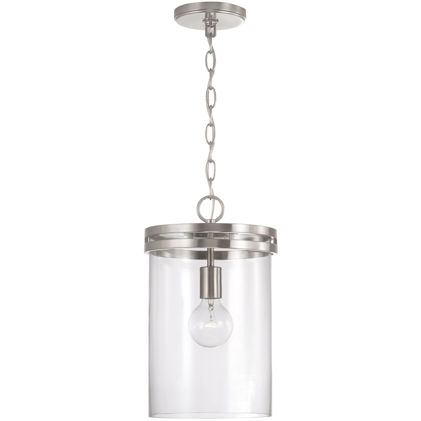 Fuller 1 Light 9.25 inch Brushed Nickel Pendant Ceiling Light