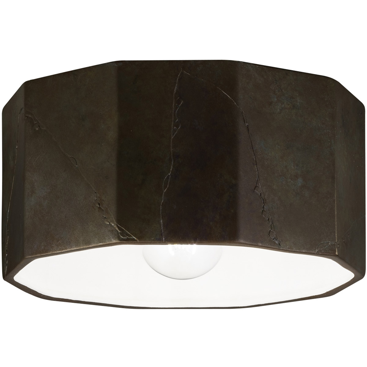 Radiance Collection 1 Light 12.25 inch Verde Patina Outdoor Flush-Mount