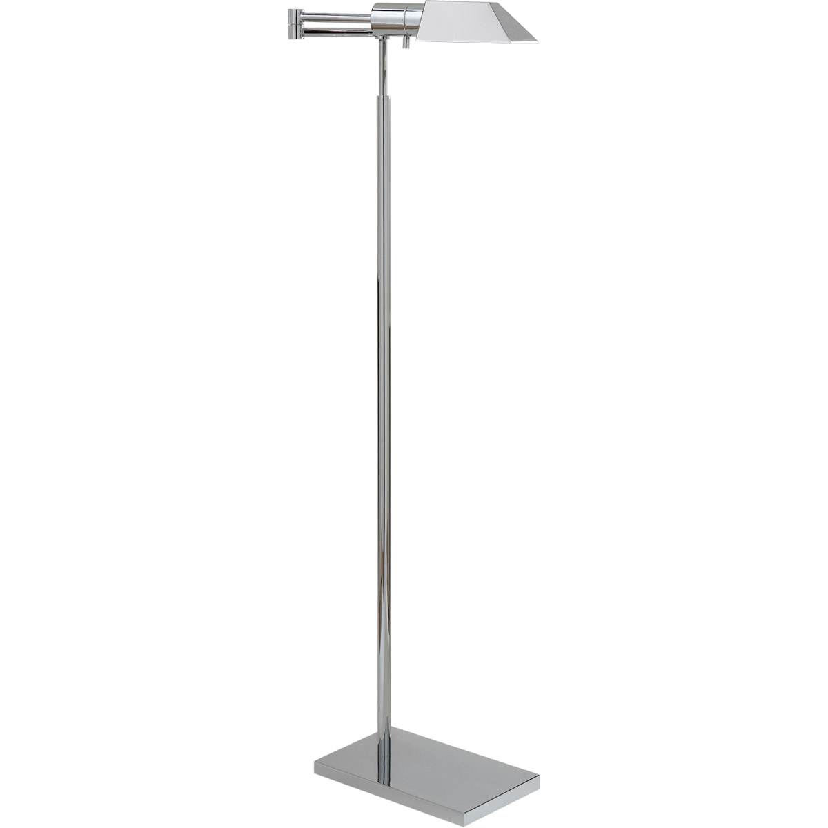 Studio 43 inch 40 watt Polished Nickel Swing Arm Floor Lamp Portable Light