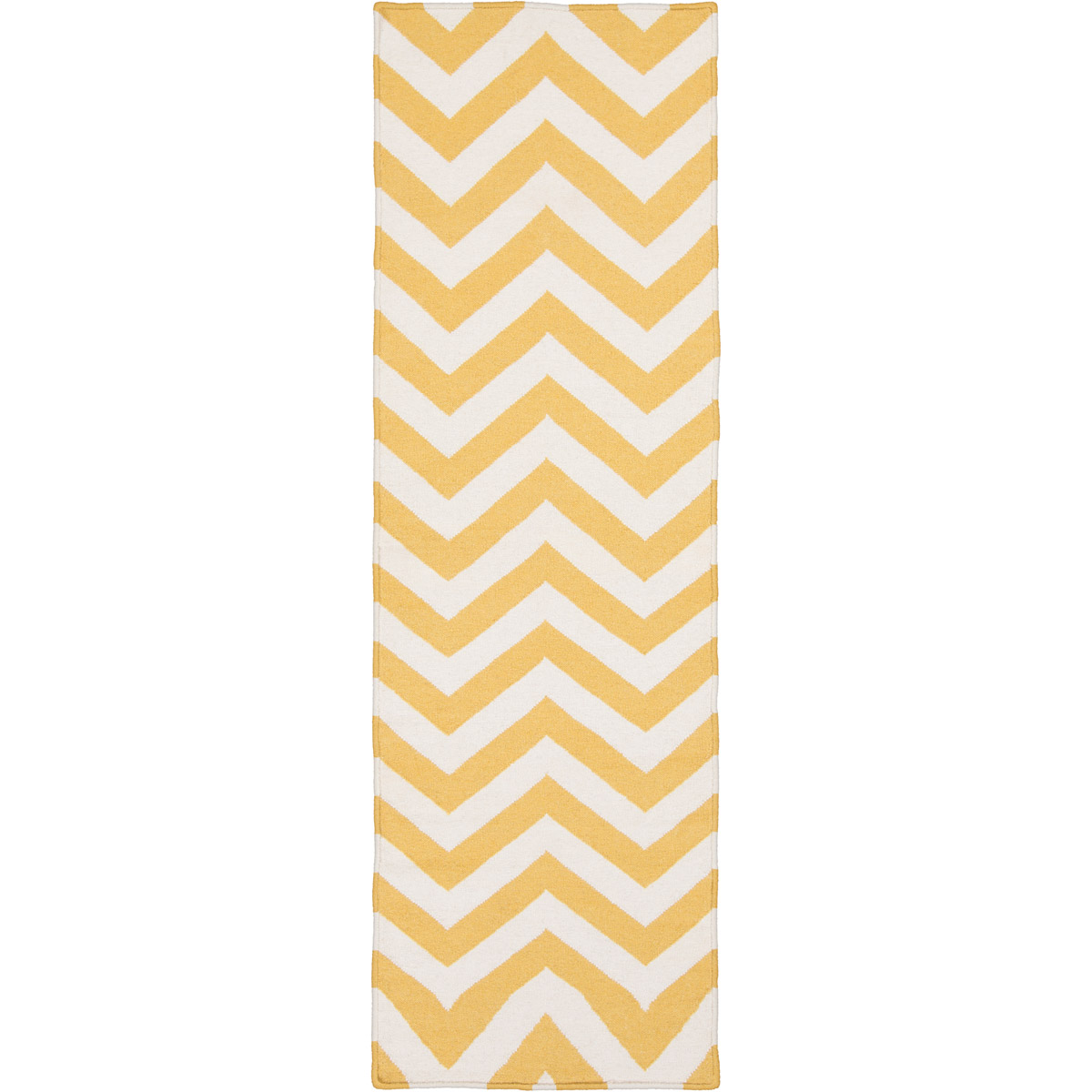 Frontier 96 X 30 inch Mustard, Ivory Rug