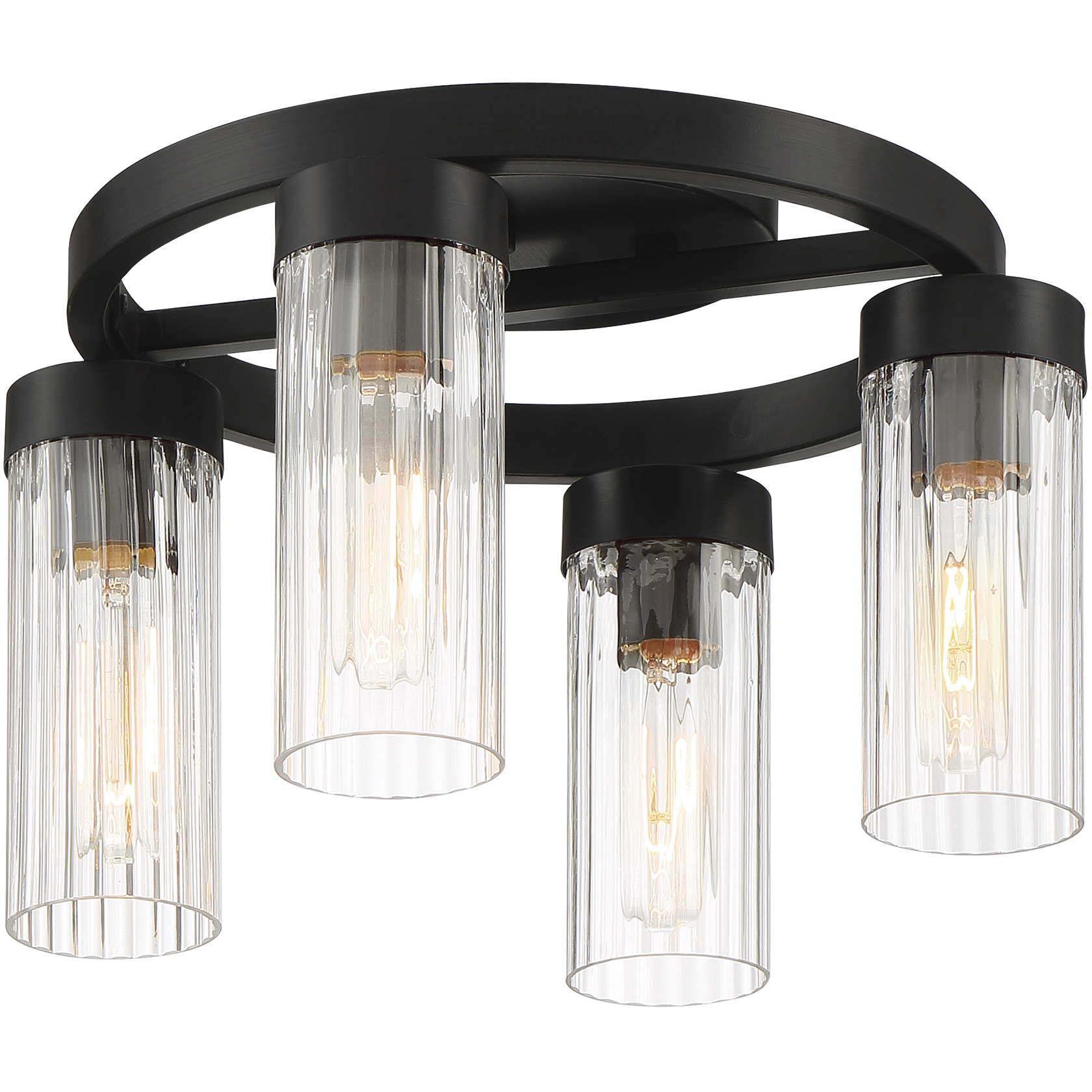 Braden 4 Light 14.5 inch Iron Graphite Semi-Flush Ceiling Light