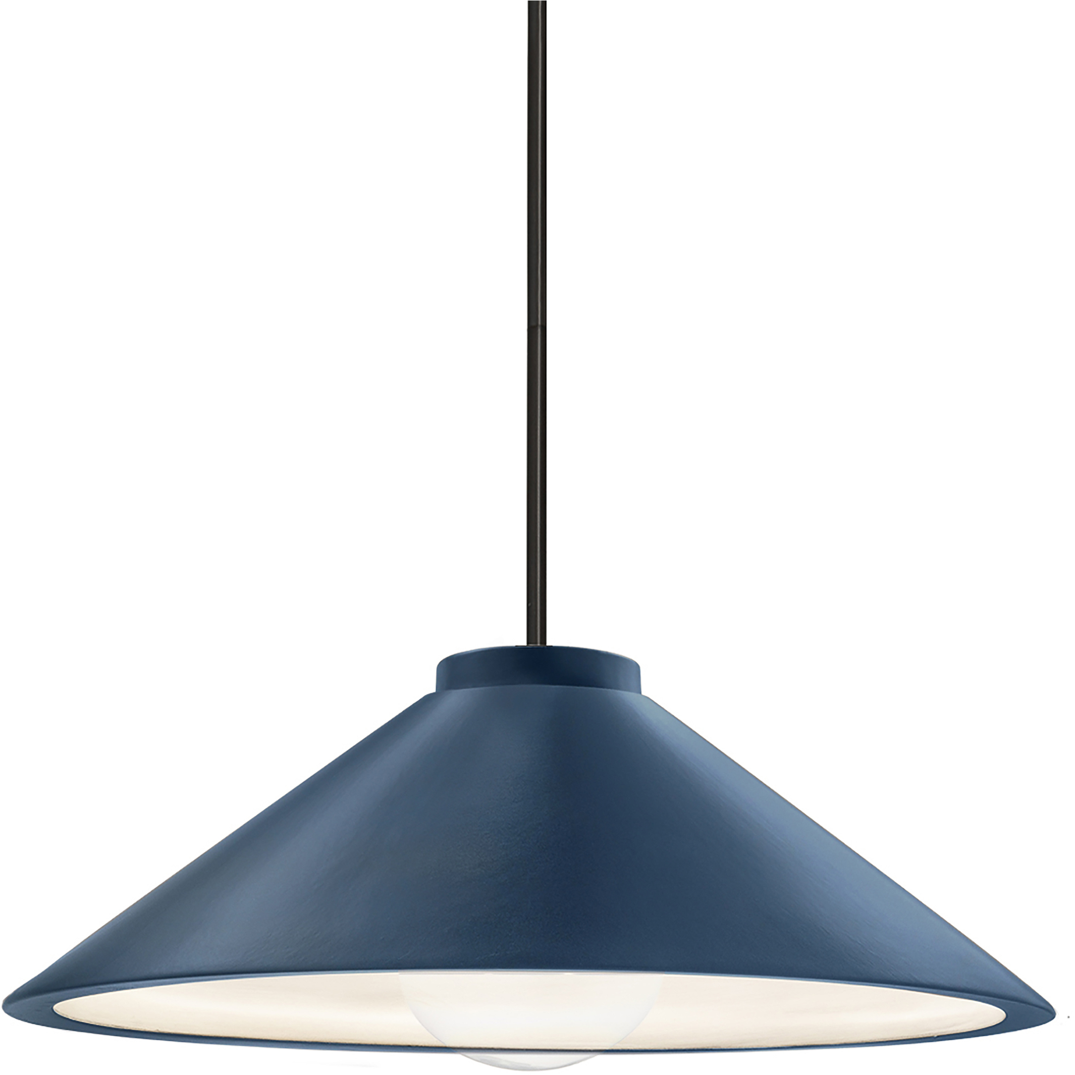 Radiance Collection - Flare 1 Light 11.75 inch Midnight Sky and Matte Black Pendant Ceiling Light in Replaceable Bulb, Rigid Stem, Form+Finish+Function