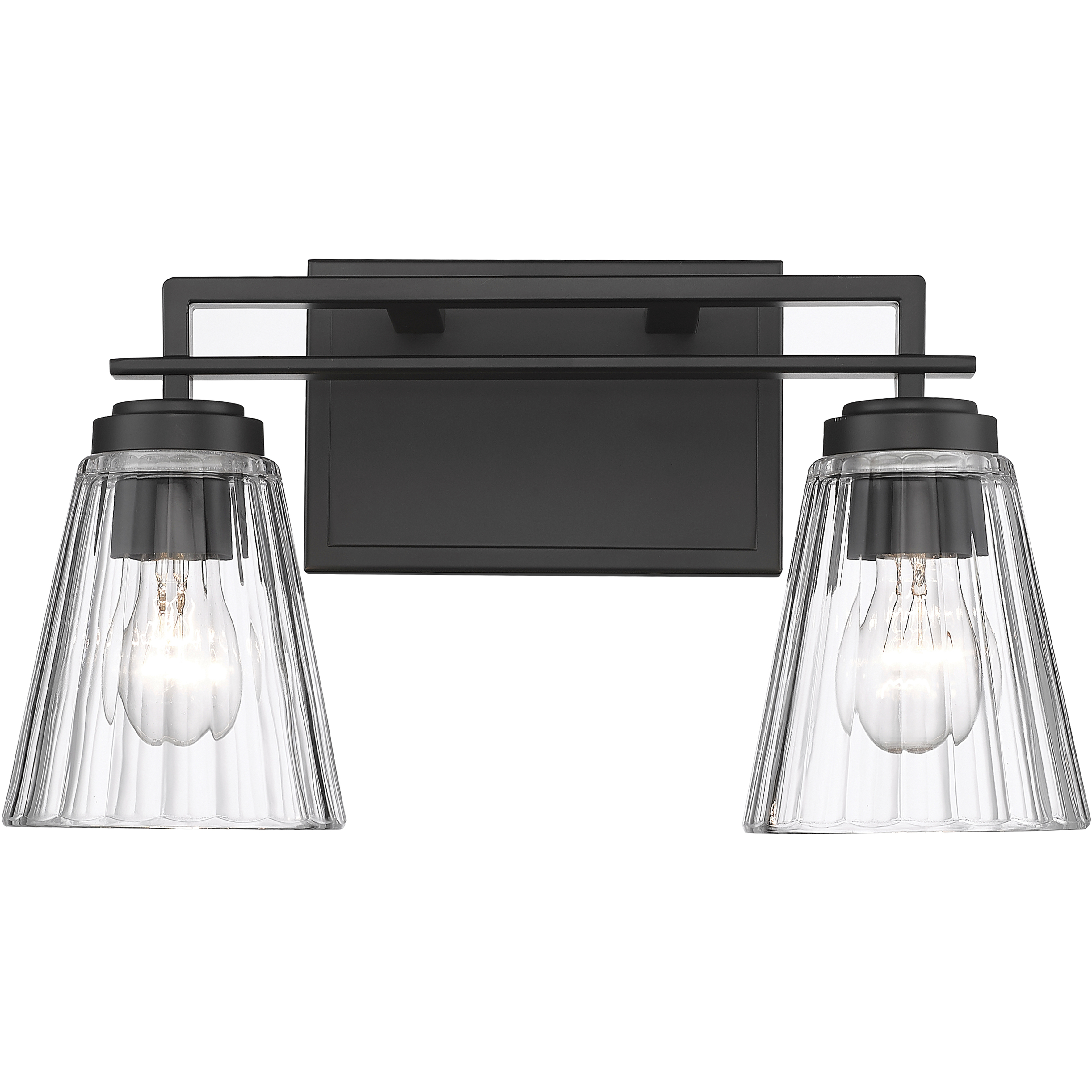 Lyna 2 Light 16 inch Matte Black Vanity Wall Light