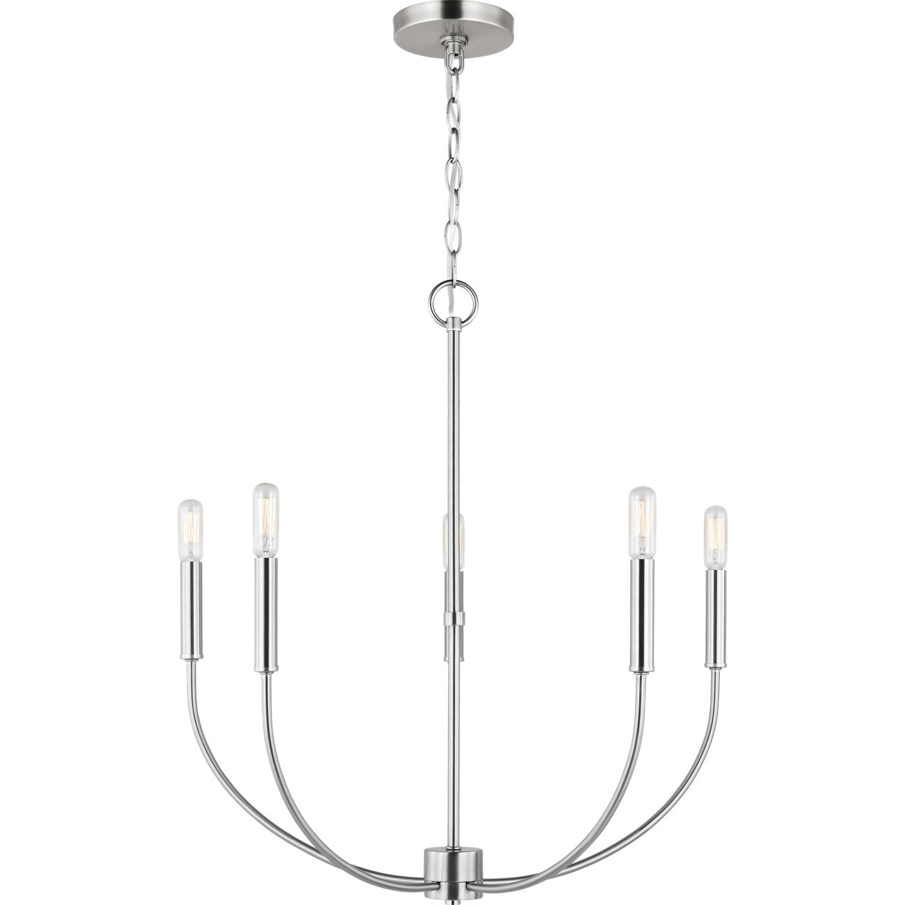 Greenwich 5 Light 24.13 inch Brushed Nickel Chandelier Ceiling Light