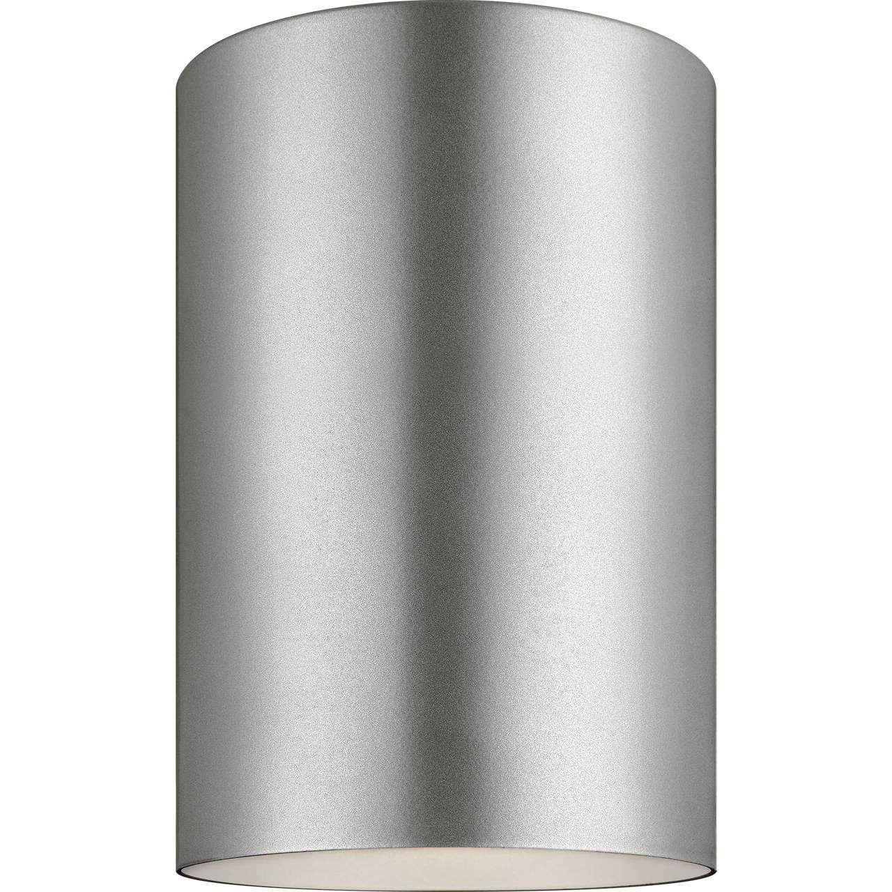 Outdoor Cylinders LED 5.13 inch Painted Brushed Nickel Outdoor Flush Mount