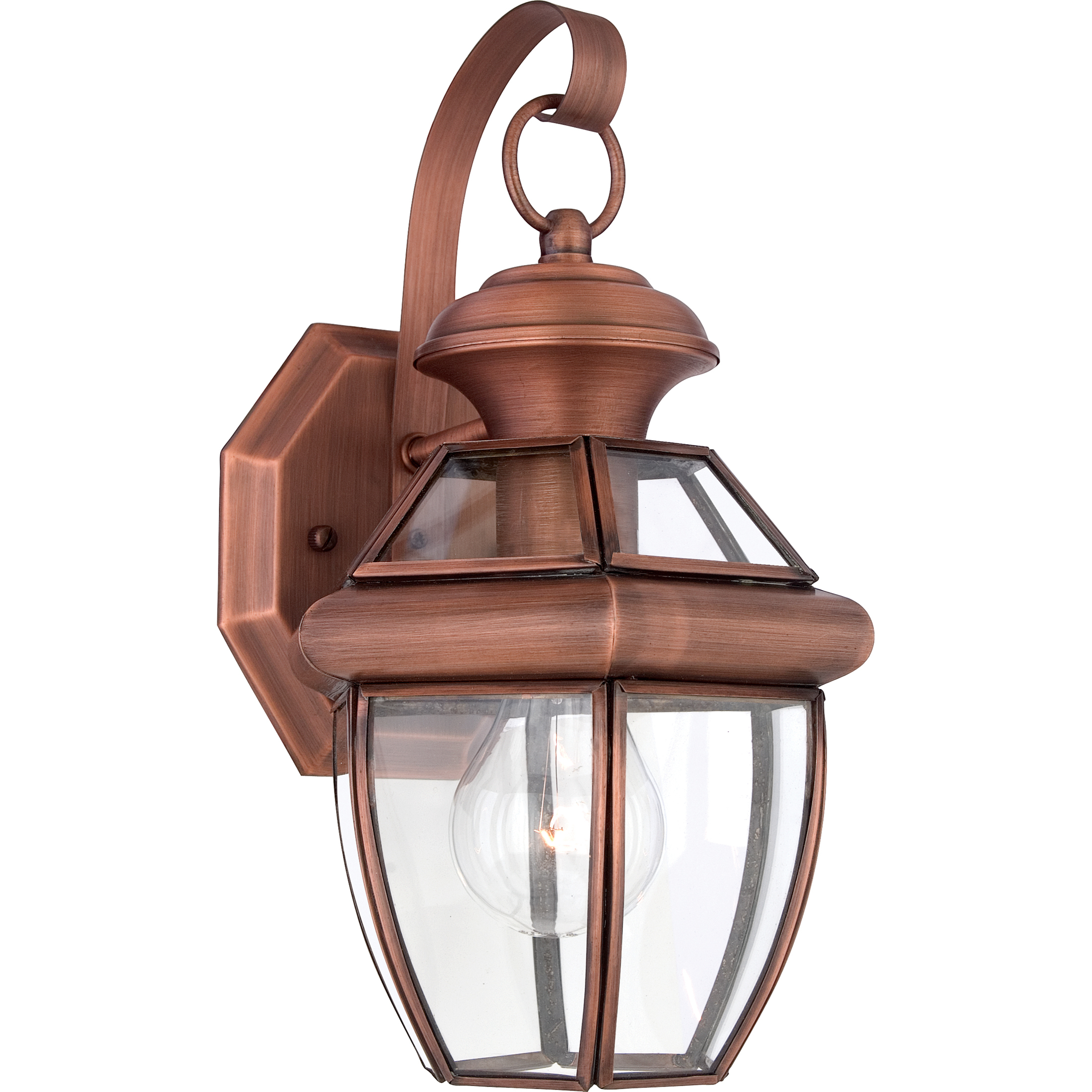 Newbury 1 Light 11.5 inch Aged Copper Outdoor Wall Lantern