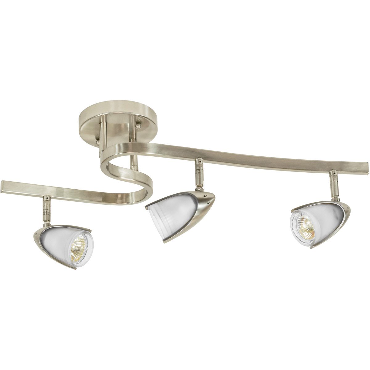 Mul-T-Lite 3 Light Satin Chrome Waverail Kit Ceiling Light
