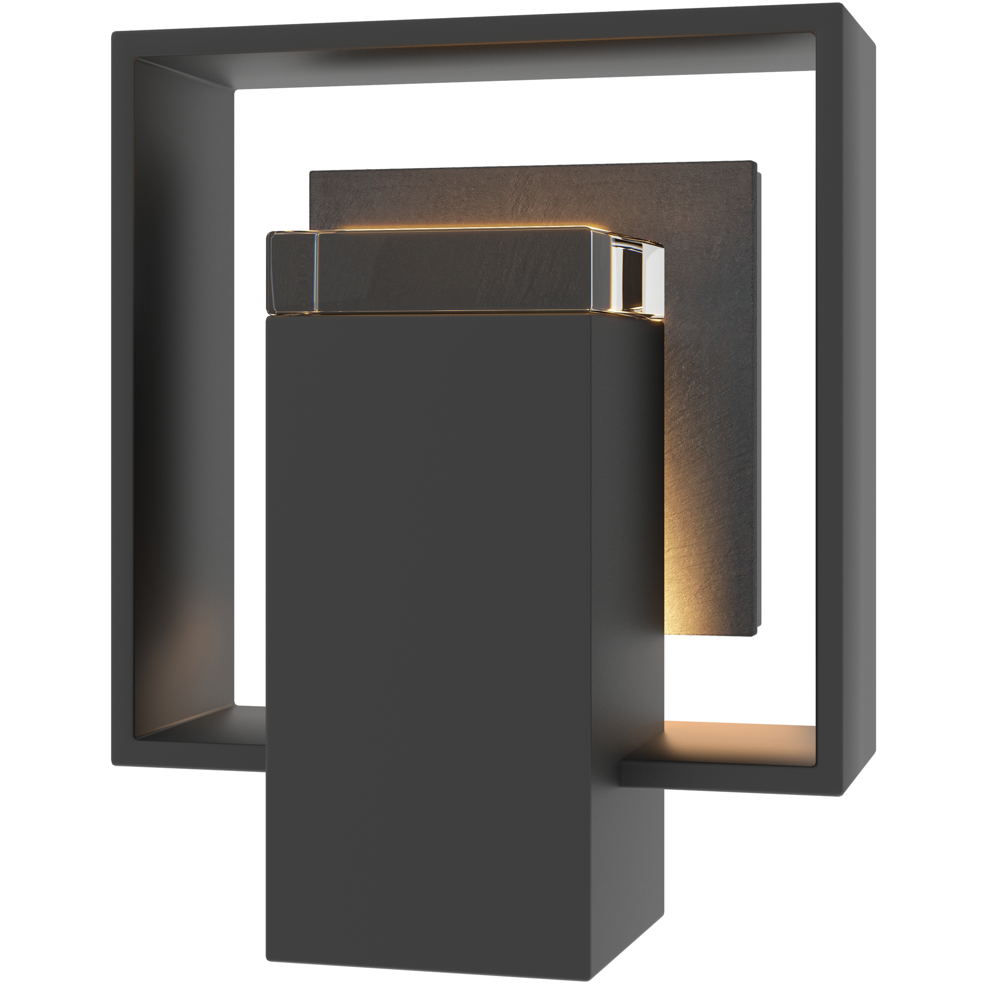 Shadow Box 1 Light 8.5 inch Coastal Black Outdoor Sconce, Small