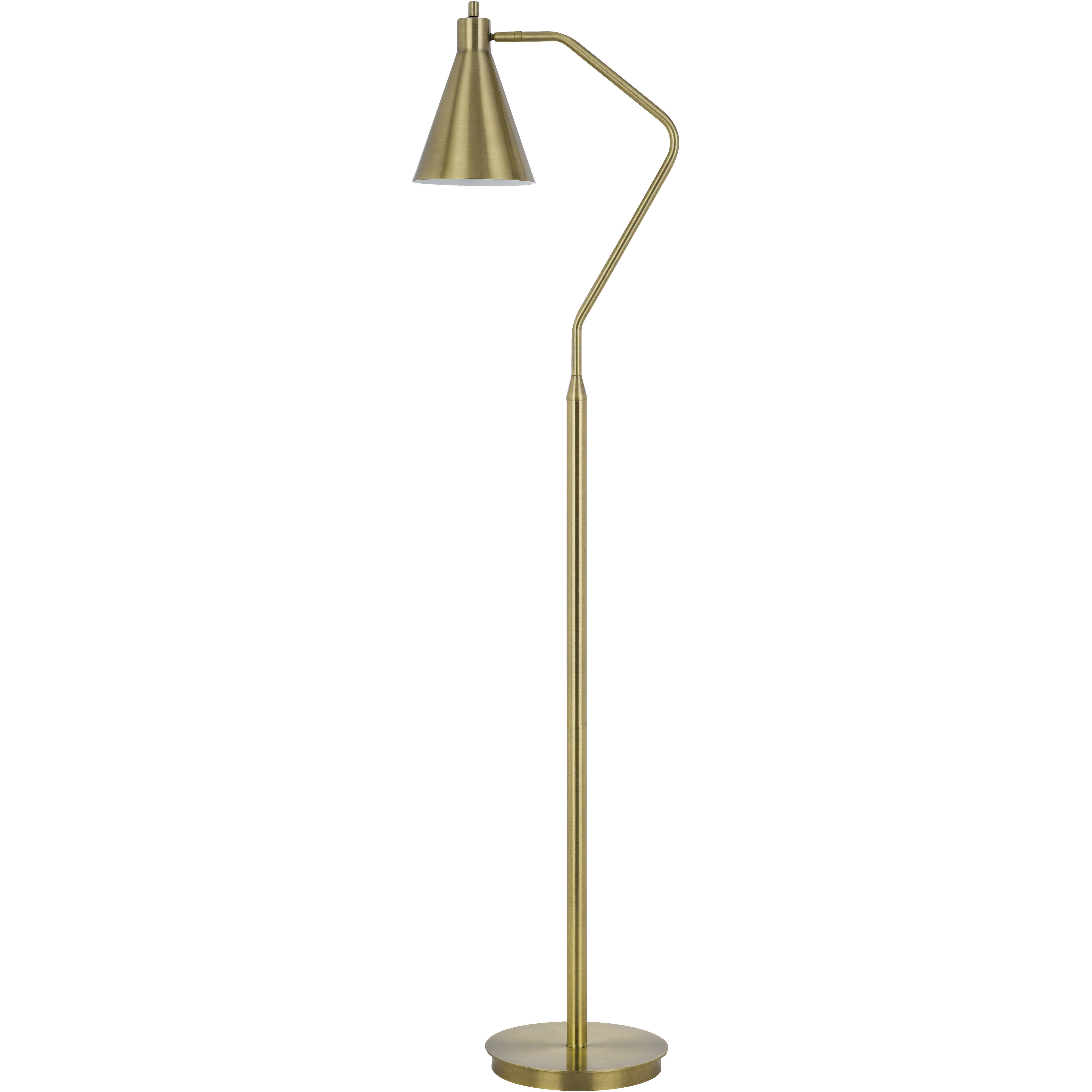 Capstone 63 inch 15.00 watt Antique Brass Floor Lamp Portable Light