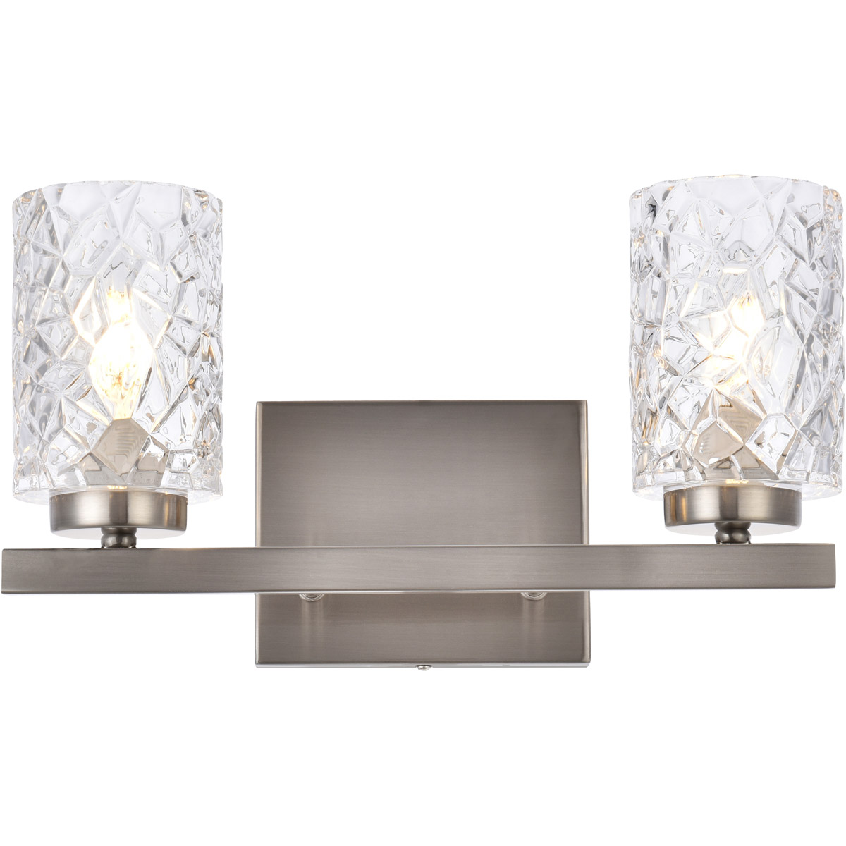 Cassie 2 Light 14 inch Stain Nickel Bath Sconce Wall Light in Satin Nickel
