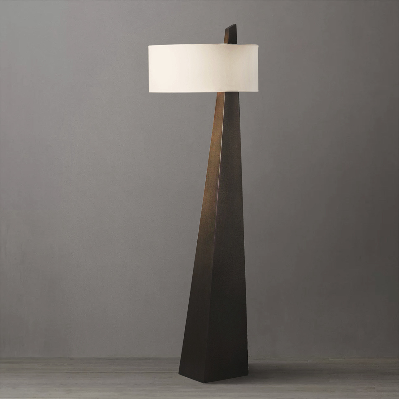 Obelisk 63 inch 9.00 watt Dark Walnut Floor Lamp Portable Light
