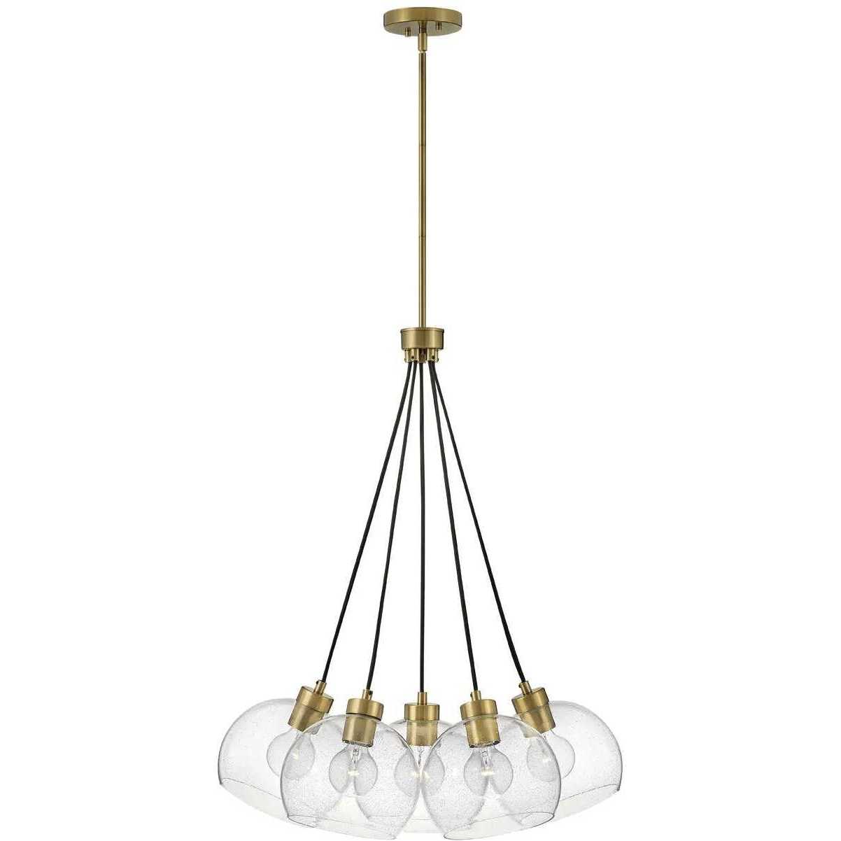 Rumi LED 22 inch Lacquered Brass Pendant Ceiling Light, Cluster