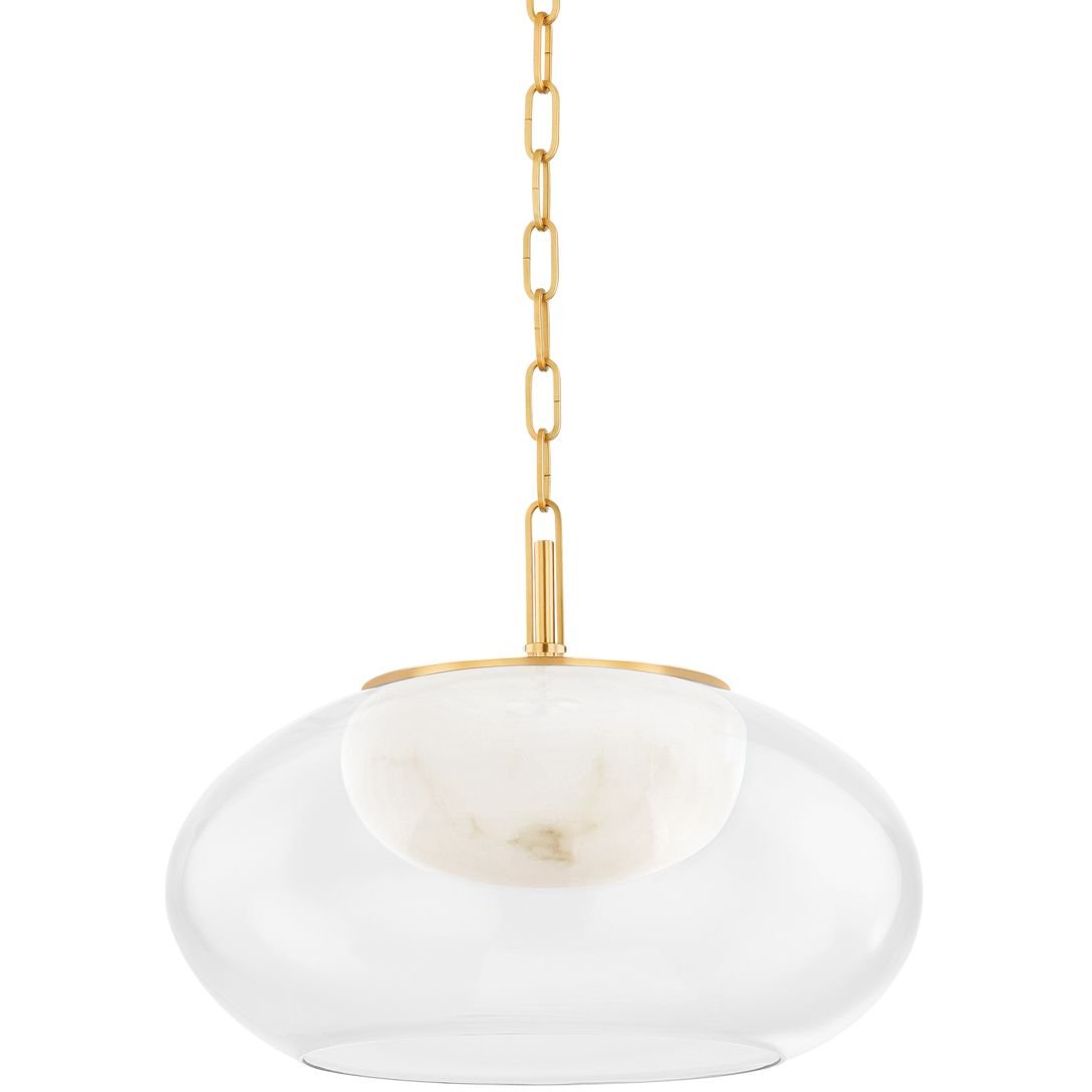 Moore LED 17 inch Aged Brass Pendant Ceiling Light