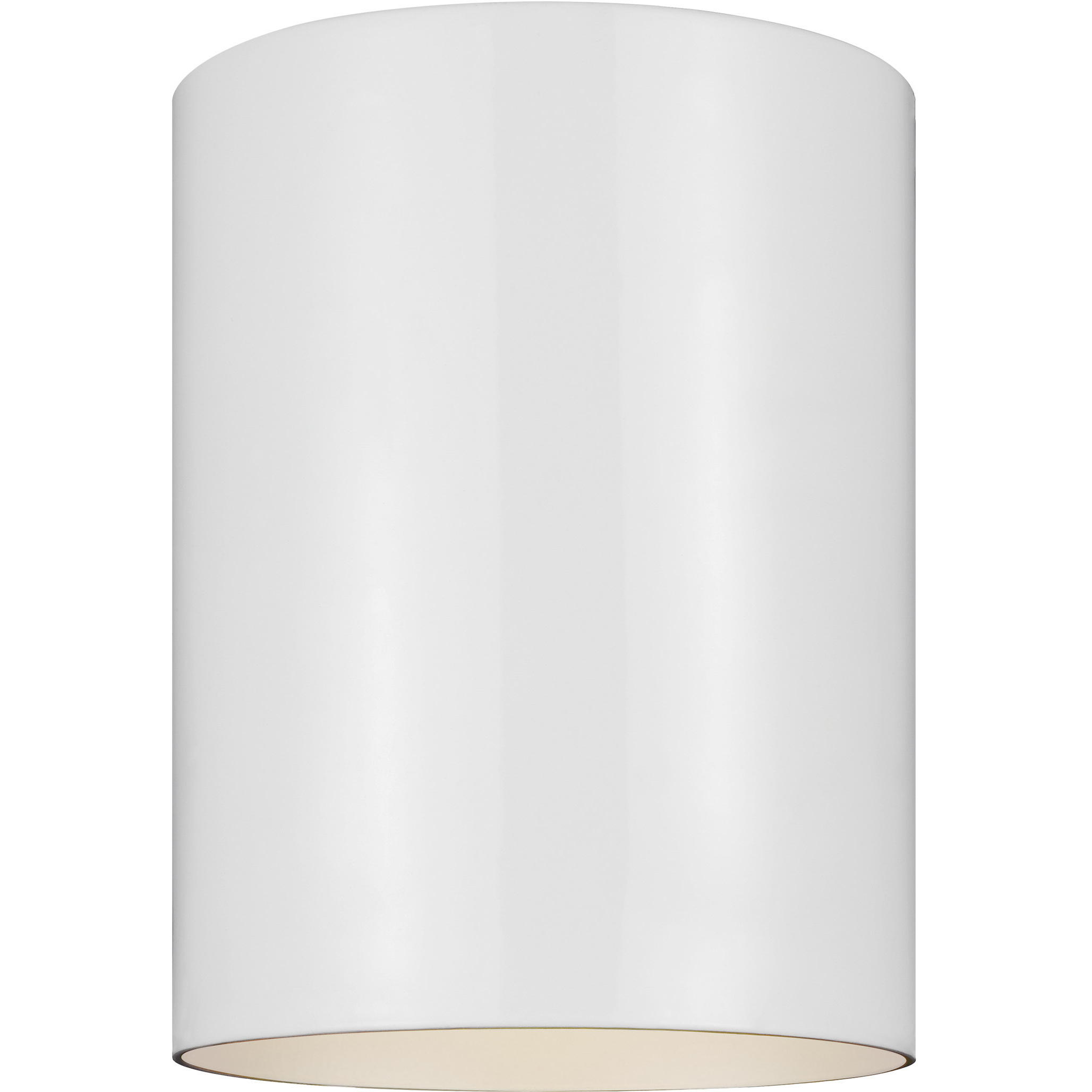 Outdoor Cylinders 1 Light 5.13 inch White Outdoor Flush Mount