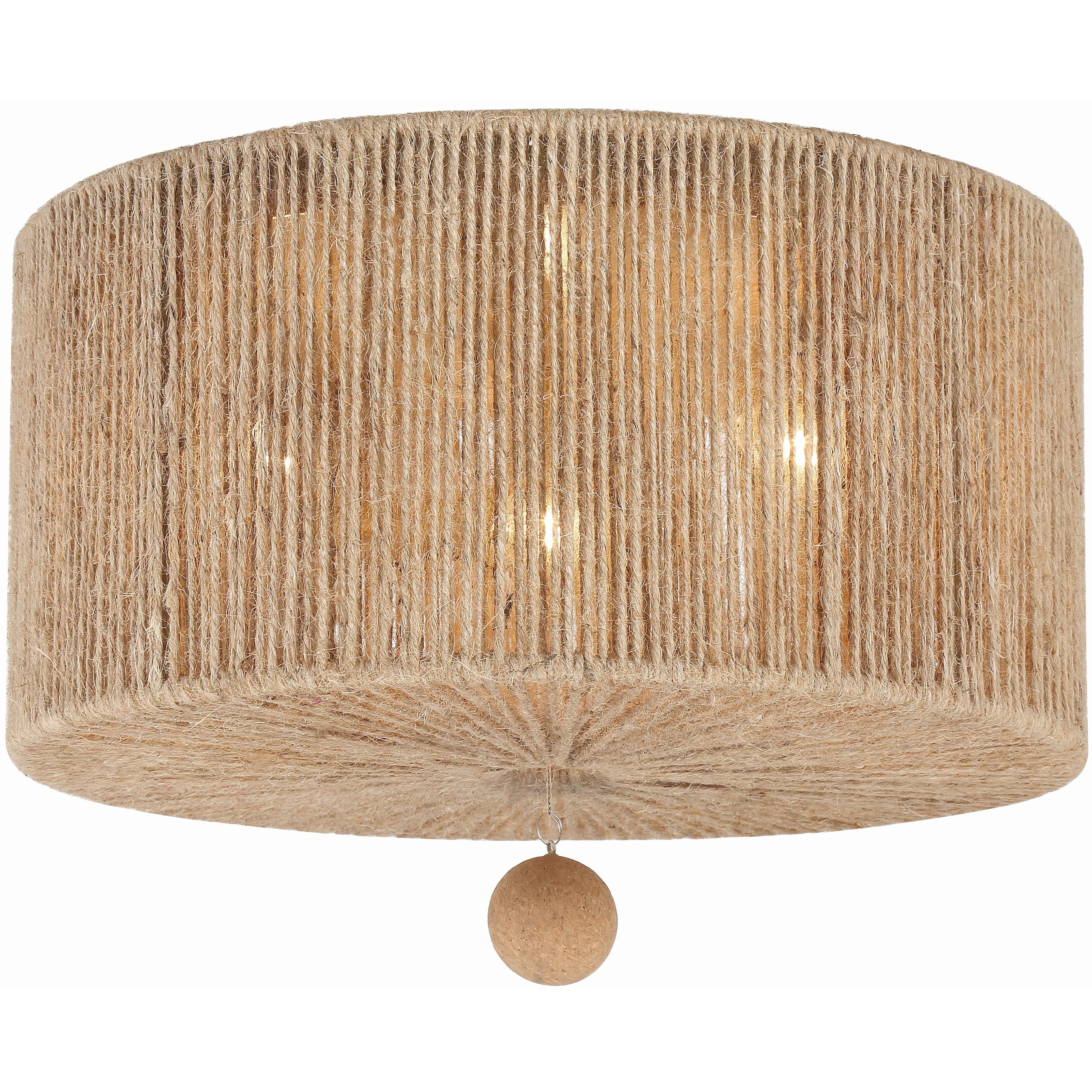 Jessa 3 Light 16 inch Burnished Silver Flush Ceiling Light