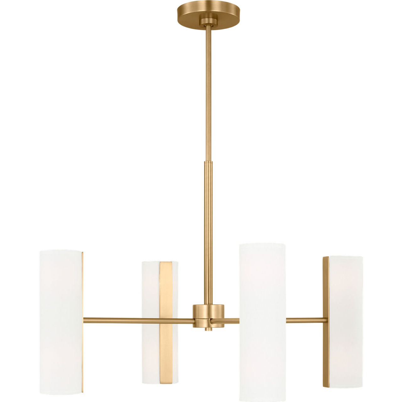 Drew & Jonathan Capalino 8 Light 30 inch Satin Brass Chandelier Ceiling Light