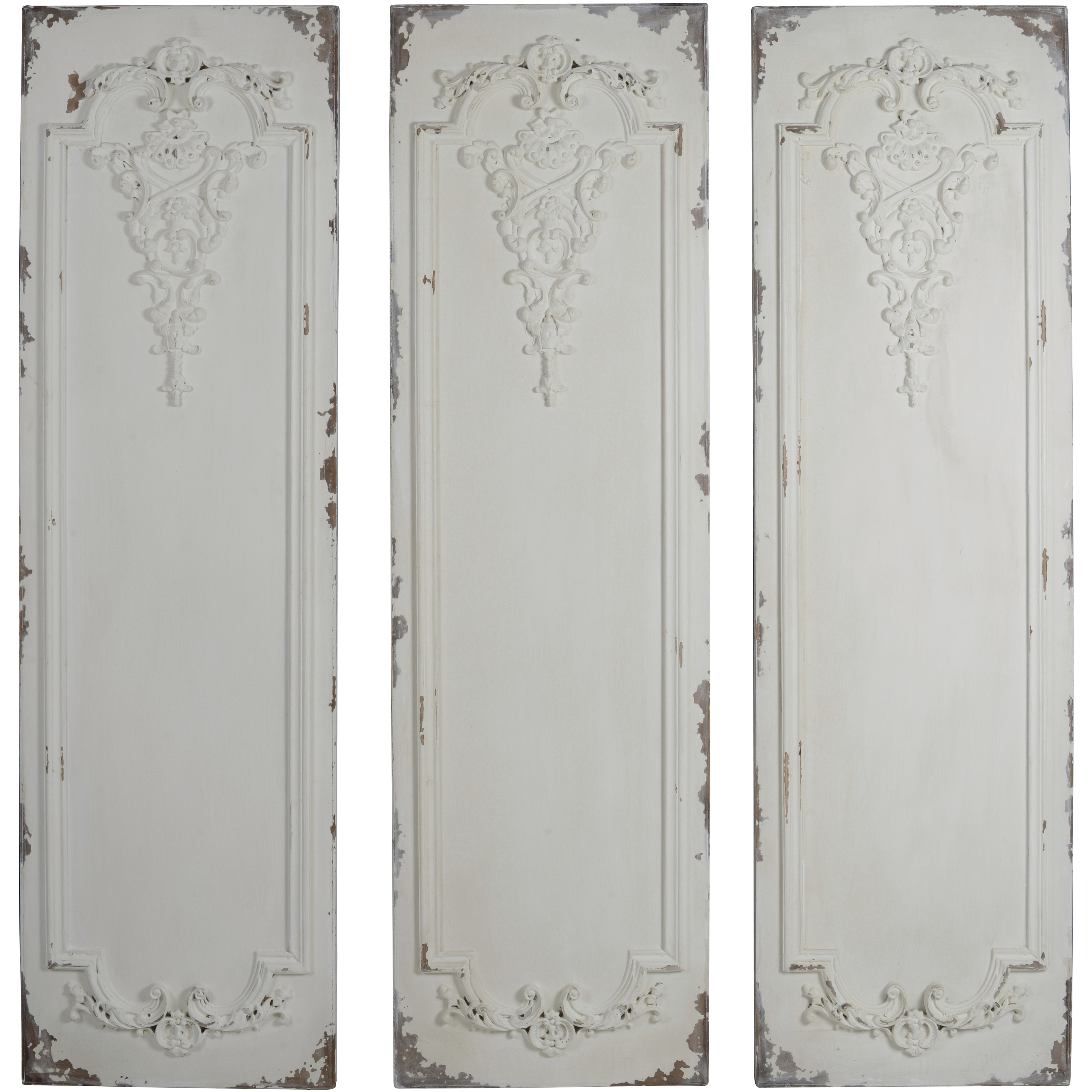 Alcott Antique White Wall D&eacute;cor, Set of 3